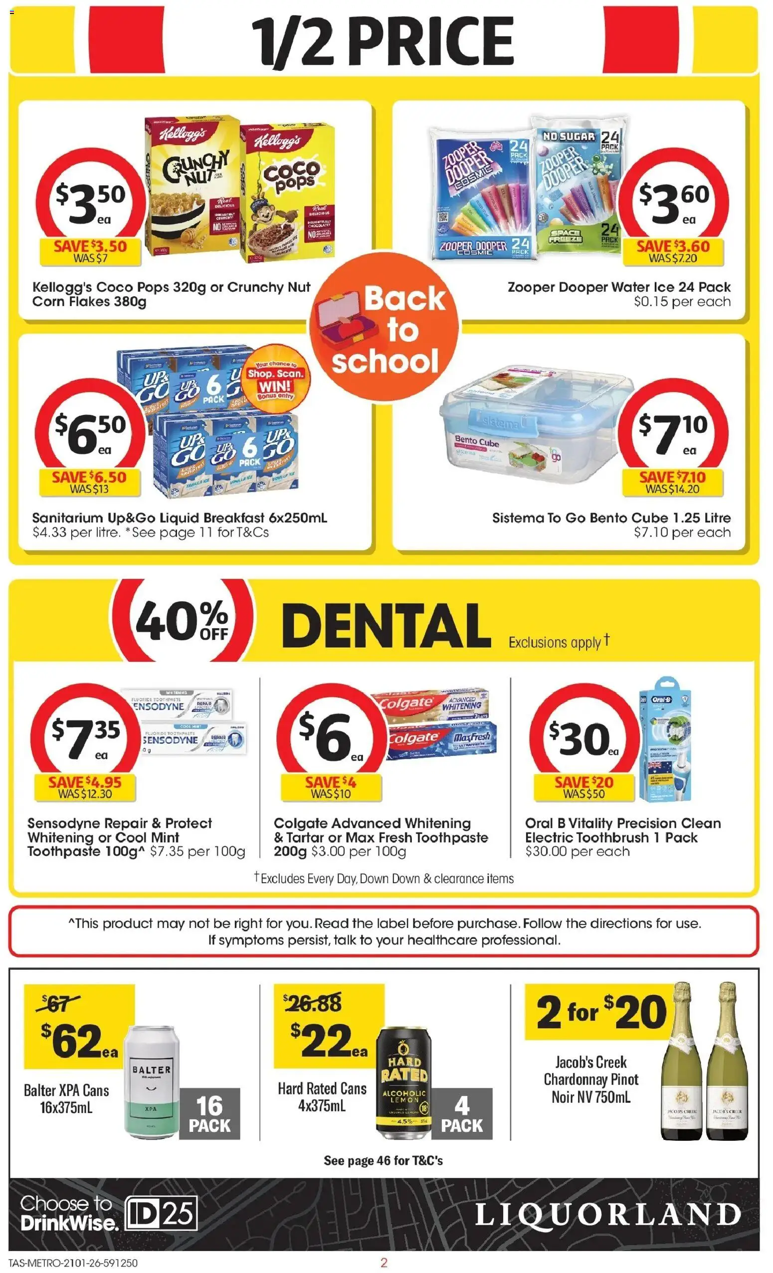 Coles catalogue - valid from 11.02.2026 | Page: 2 | Products: Toothpaste, Flakes, Water, Lemon