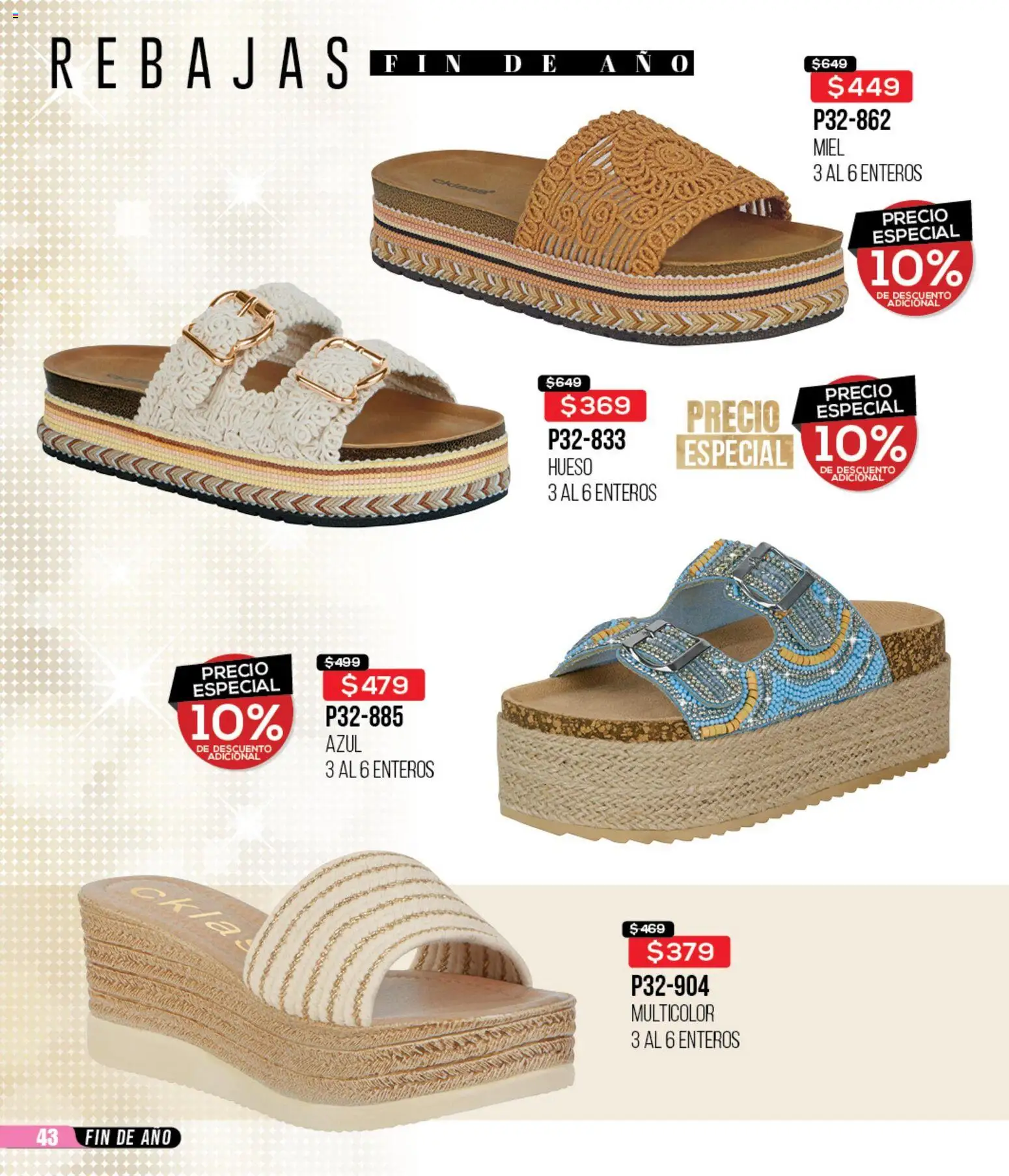 Nuevas ofertas de Cklass válidas en toda la República Mexicana desde el 15.12.2025. ¡Encuentra las mejores ofertas en Cklass catálogo Rebajas fin de año calzado! | Página: 44