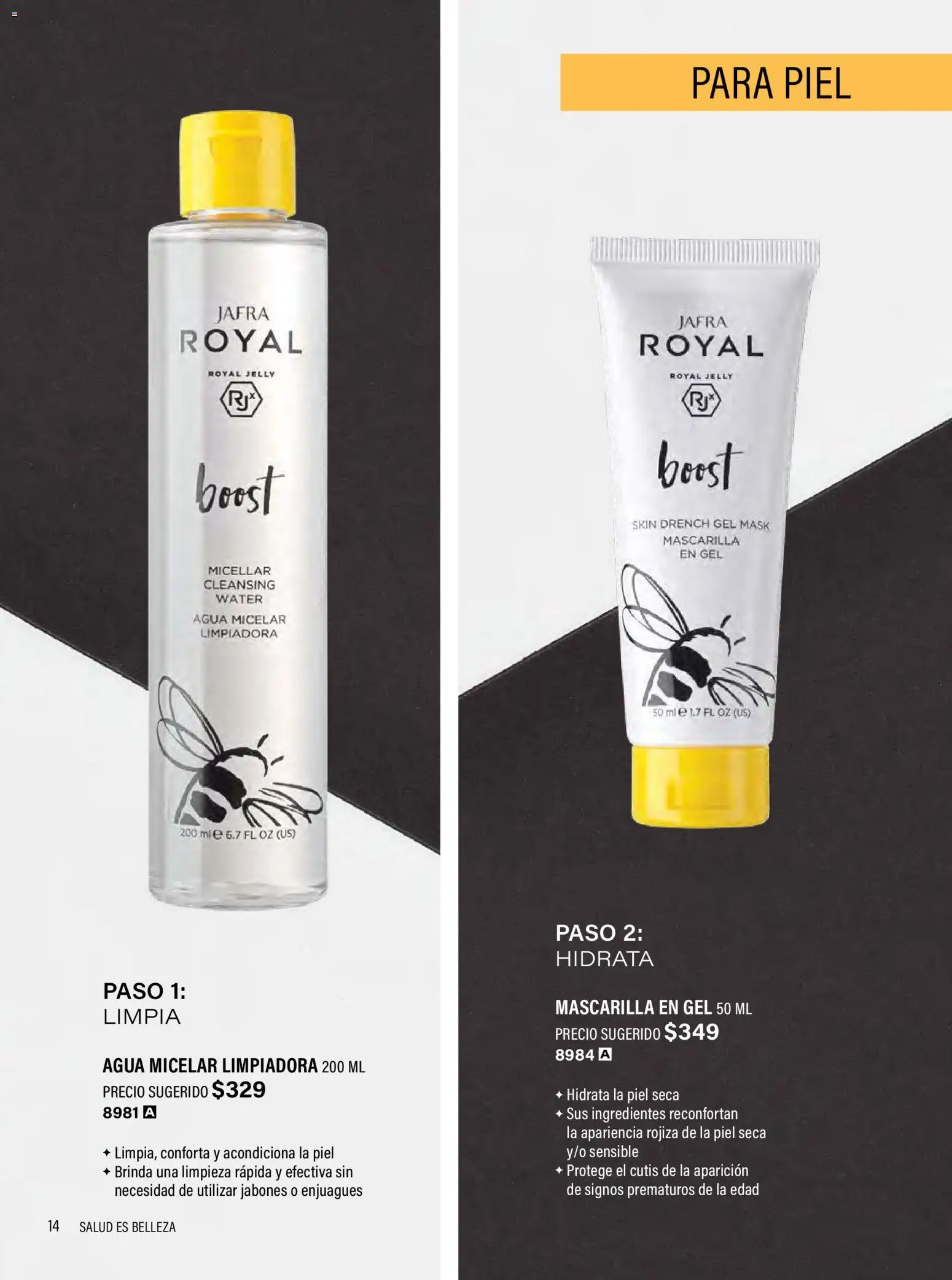 Nuevas ofertas de JAFRA válidas en toda la República Mexicana desde el 01.02.2026. ¡Encuentra las mejores ofertas en JAFRA catálogo Organizador de Ventas! | Página: 14 | Productos: Agua, Mascarilla, Agua micelar