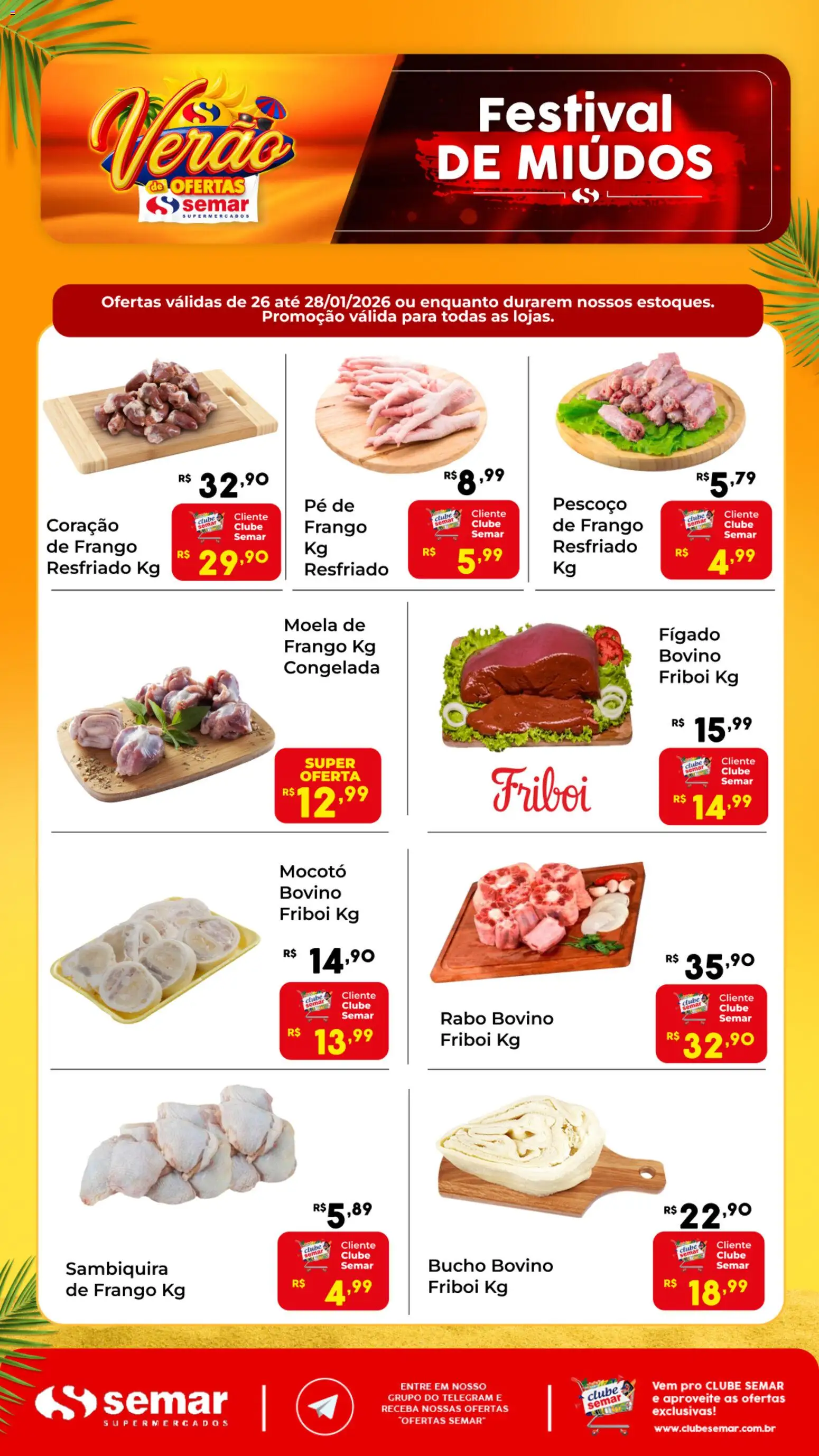 Semar Supermercado Folheto - válido de 26.01.2026 | Página: 1 | Produtos: Moela, Frango