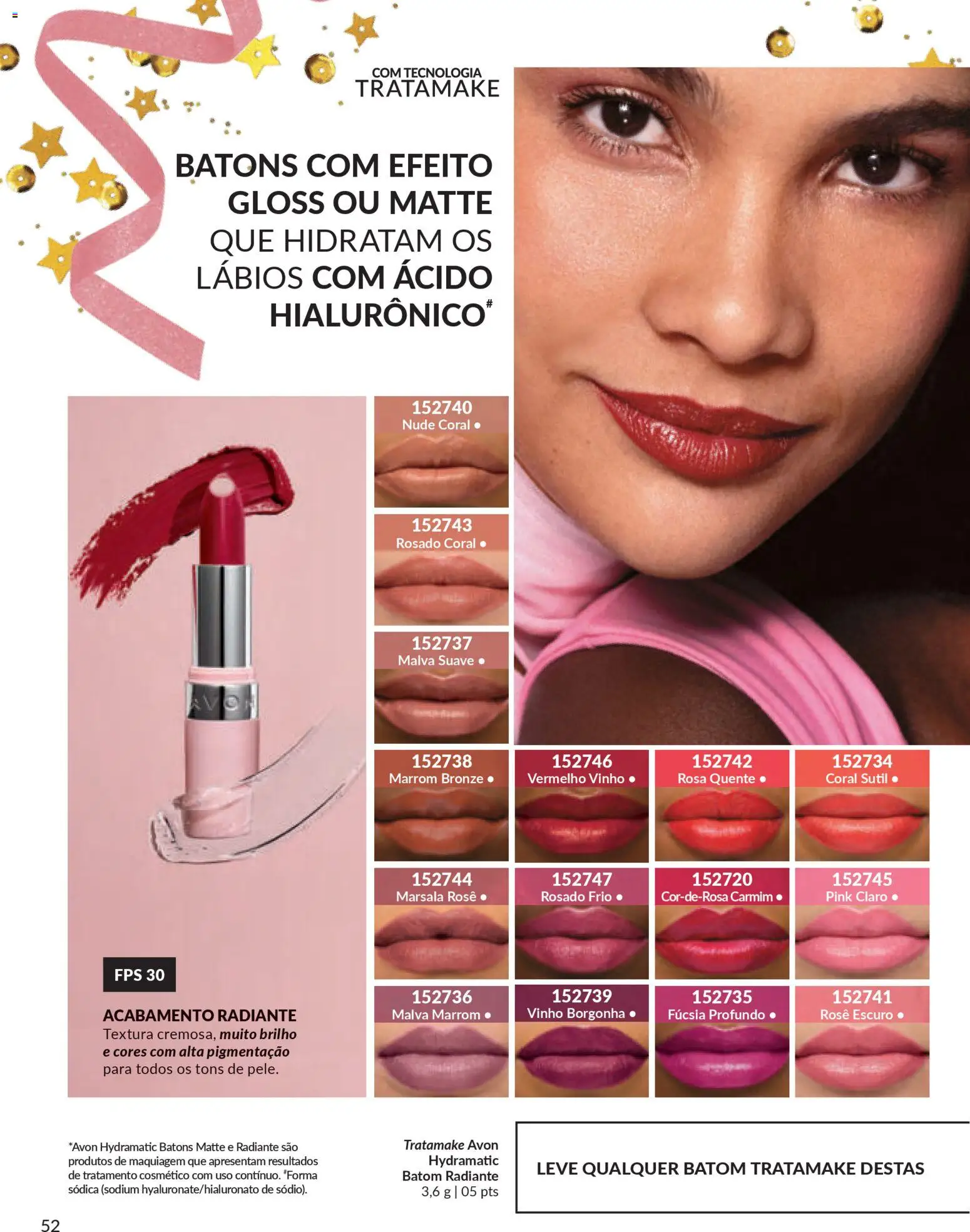 Avon Folheto - válido de 15.01.2026 | Página: 52 | Produtos: Maquiagem, Batom, Vinho