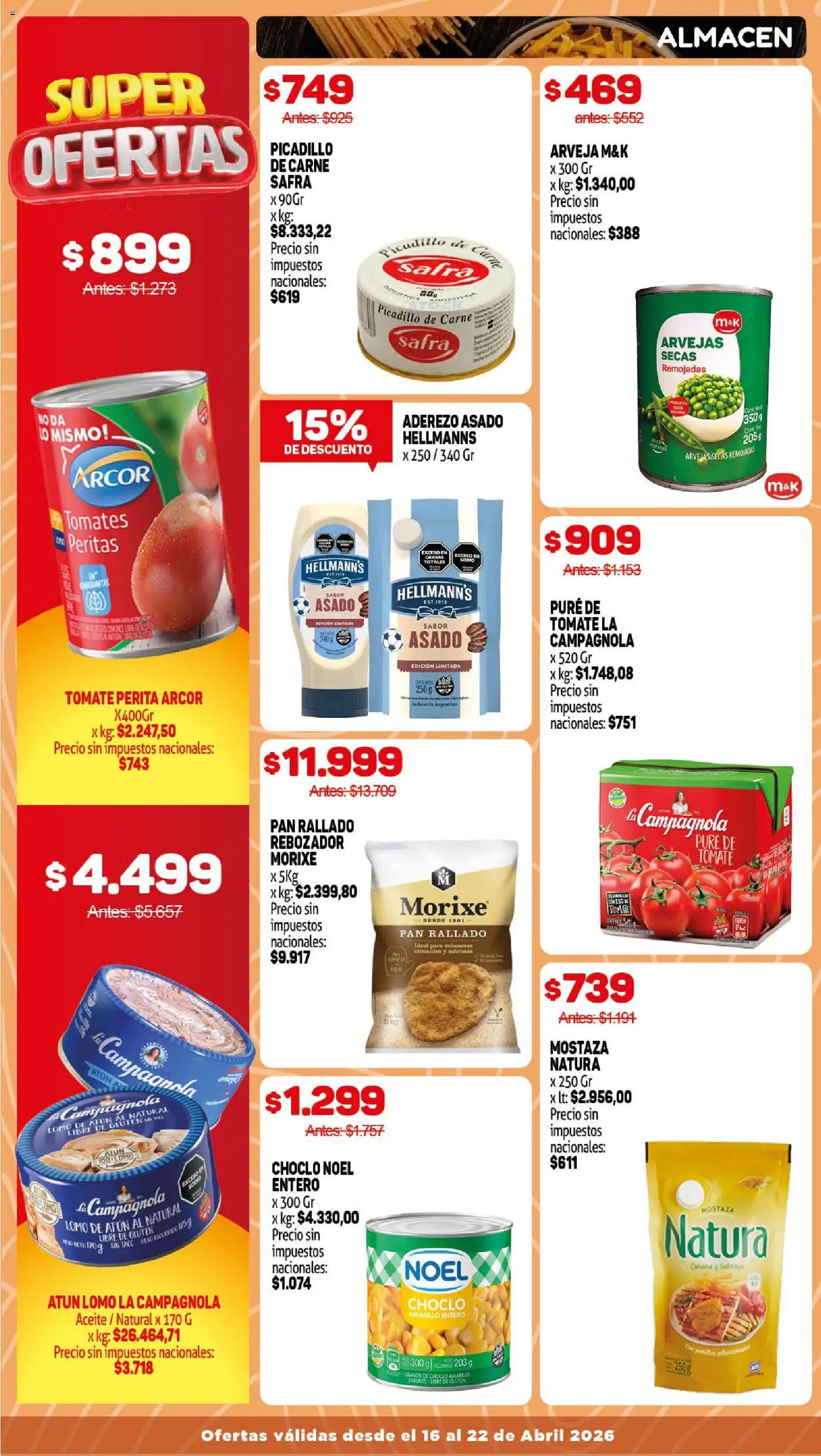 Makro Ofertas ALCANZA │ válido desde el 16.04.2026 | Página: 5 | Productos: Arveja, Mostaza, Arvejas, Atún