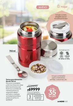 Vista previa Tupperware Folleto válido desde el 09.12.2025 | Página: 104 | Productos: Cuchara, Termo