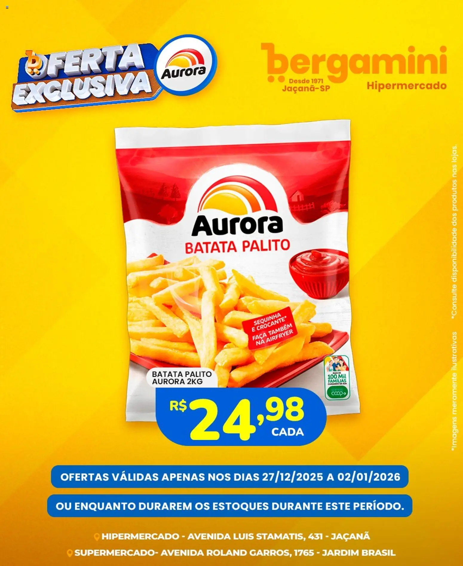 Supermercado Bergamini Folheto - válido de 27.12.2025 | Página: 2 | Produtos: Faca, Batata