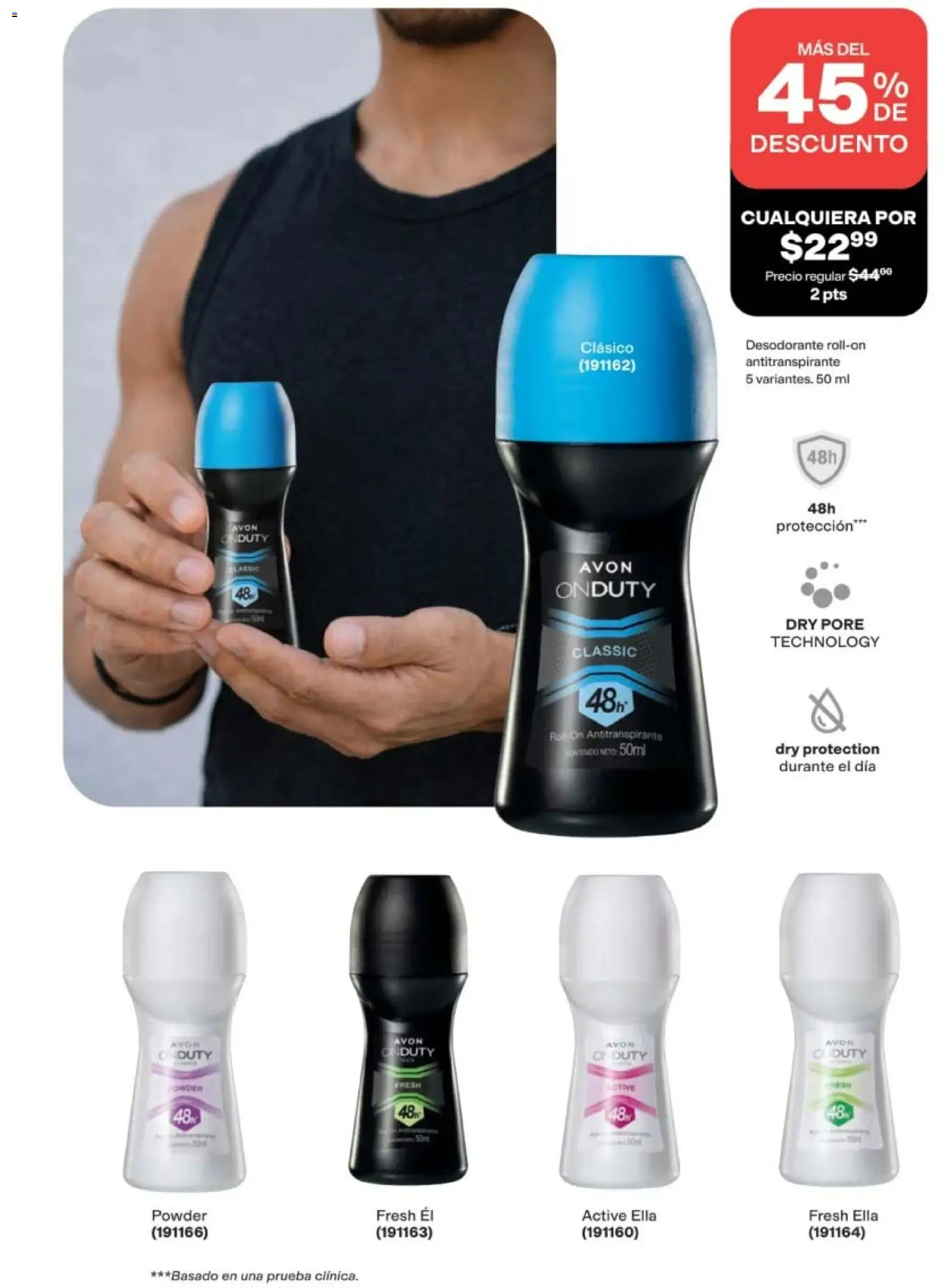 Nuevas ofertas de AVON válidas en toda la República Mexicana desde el 24.04.2026. ¡Encuentra las mejores ofertas en AVON campaña 7 2026! | Página: 173 | Productos: Desodorante, Antitranspirante