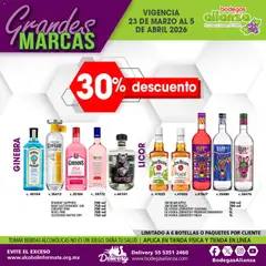 Vista previa de Bodegas Alianza catálogo Grandes Marcas, nuevo folleto de la tienda, válido en México a partir del 23.03.2026 | Página: 10 | Productos: Fresa, Gin, Ginebra, Vodka