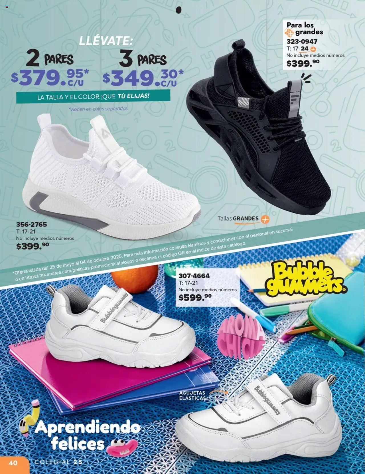 Nuevas ofertas de Andrea válidas en toda la República Mexicana desde el 25.05.2025. ¡Encuentra las mejores ofertas en Andrea catálogo Colegial ! | Página: 40