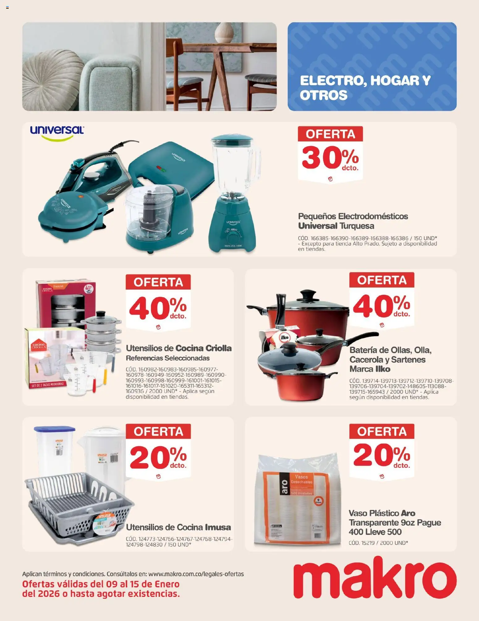 Makro revista - valida desde el 09.01.2026 | Página: 17 | Productos: Vasos, Cocina, Batería, Utensilios de cocina