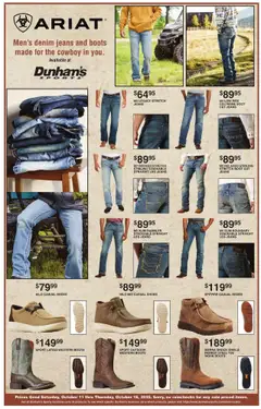 Preview of Dunham's Sports weekly ads valid from 11.10.2025 | Page: 9 | Products: Boots, Jeans, Shock