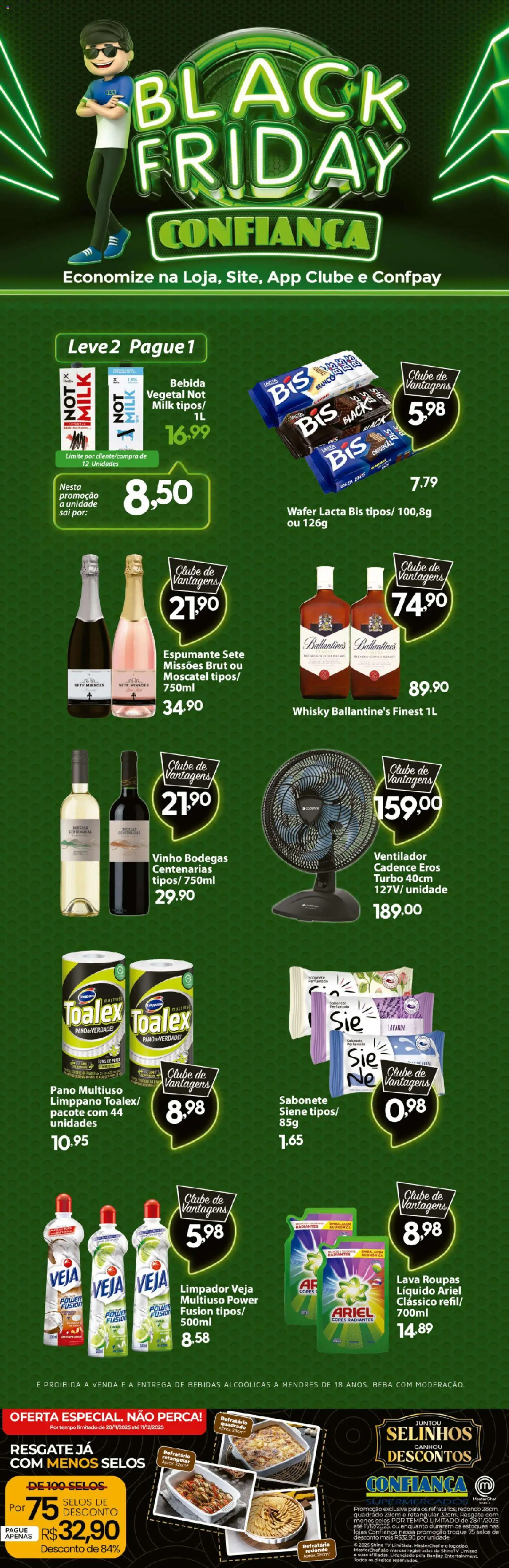 Confiança Folheto - válido de 28.11.2025 | Página: 5 | Produtos: Ventilador, Espumante, Tv, Bebida