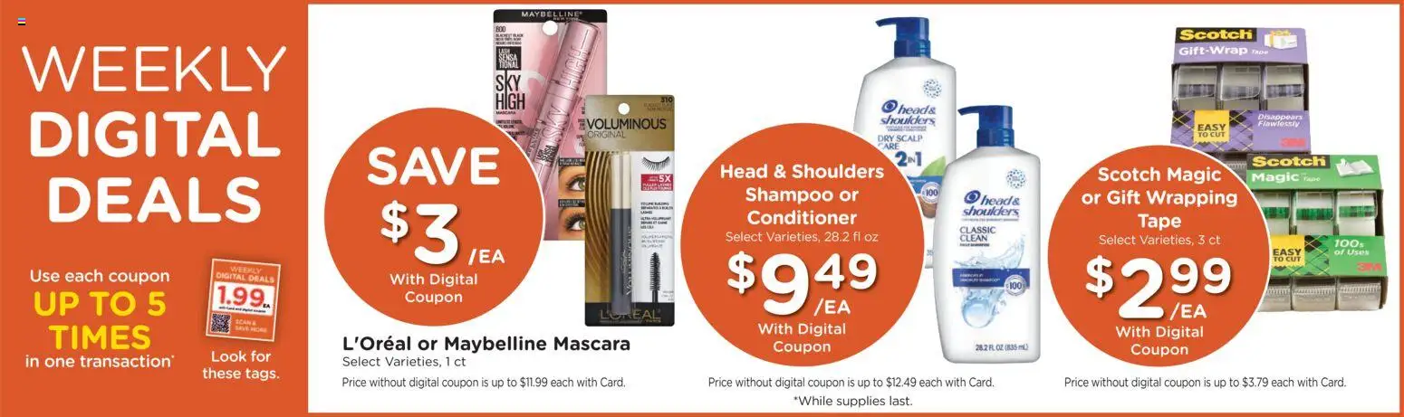 Fred Meyer Weekly Ad - valid from 10.12.2025 | Page: 5 | Products: Mascara, Shampoo, Conditioner