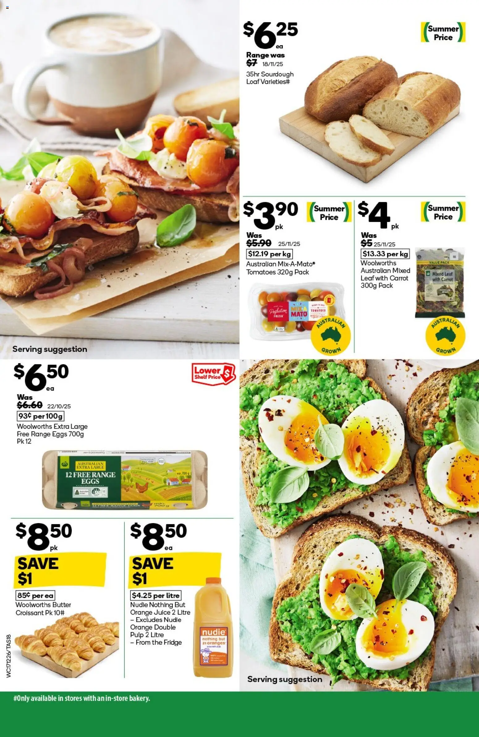 Woolworths catalogue - valid from 17.12.2025 | Page: 18 | Products: Shelf, Eggs, Juice, Fridge
