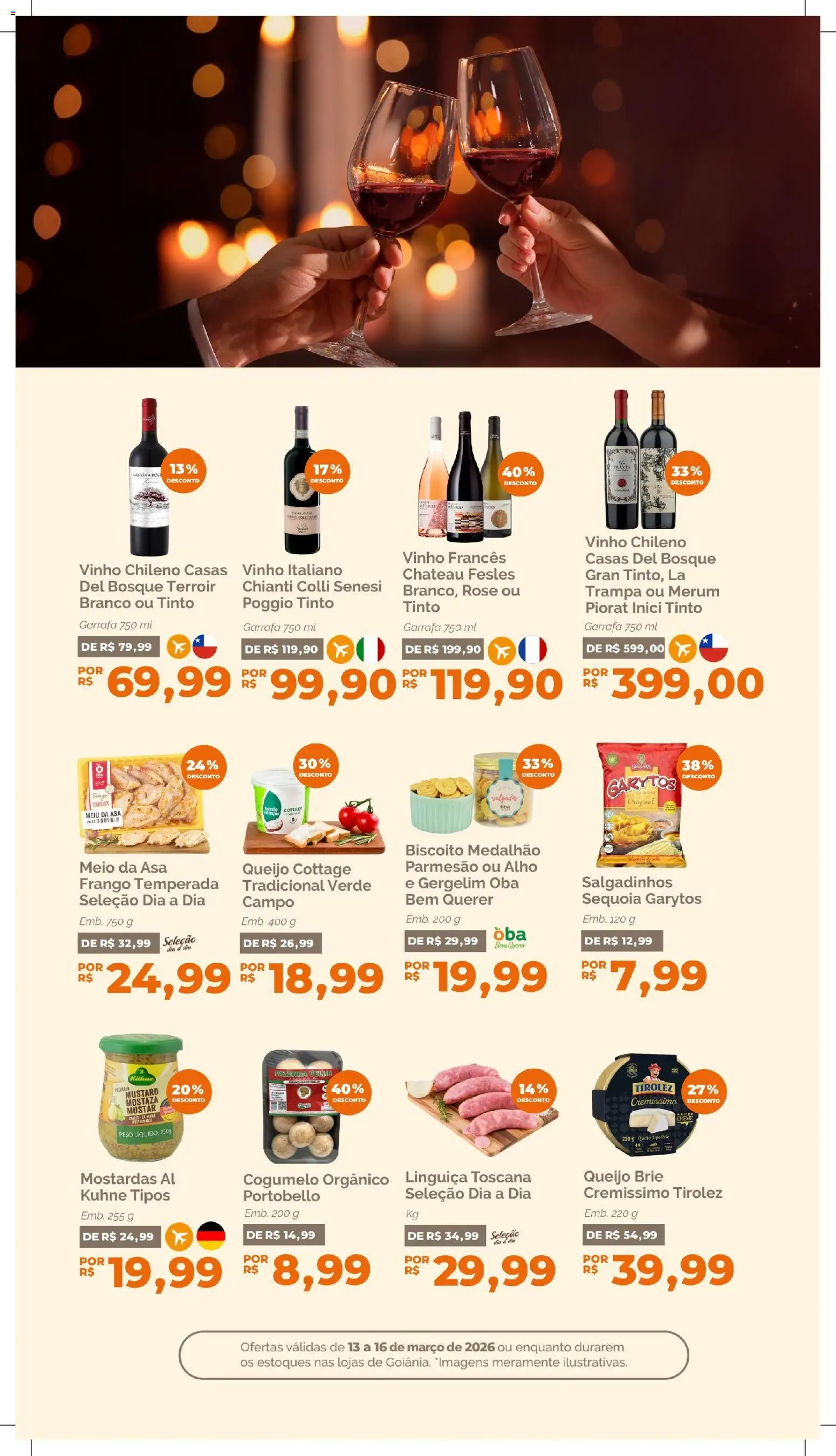 Oba Hortifruti Folheto - válido de 13.03.2026 | Página: 6 | Produtos: Alho, Biscoito, Linguiça, Frango