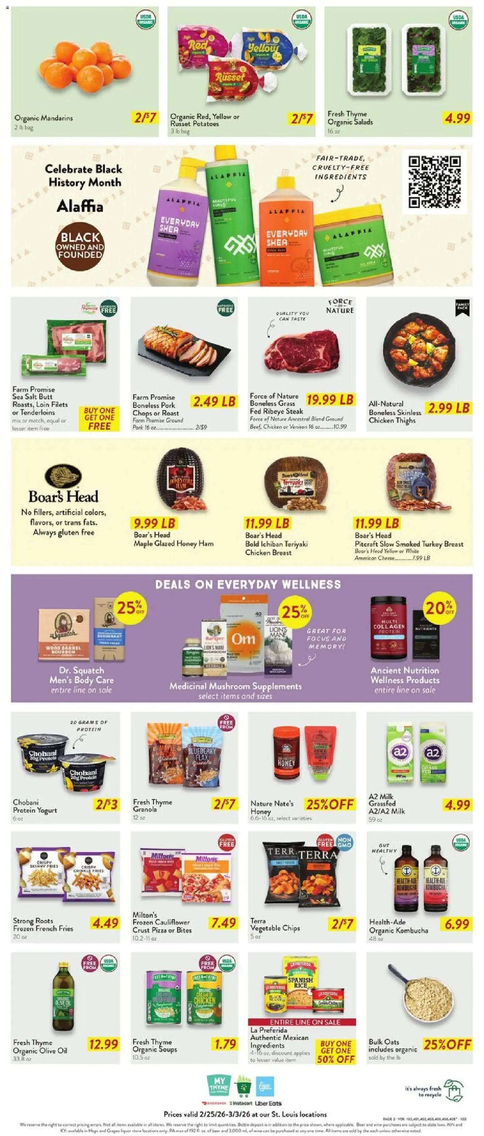 Fresh Thyme Weekly Ad - MO - valid from 25.02.2026 | Page: 5 | Products: Rice, Potatoes, Salt, Grapes