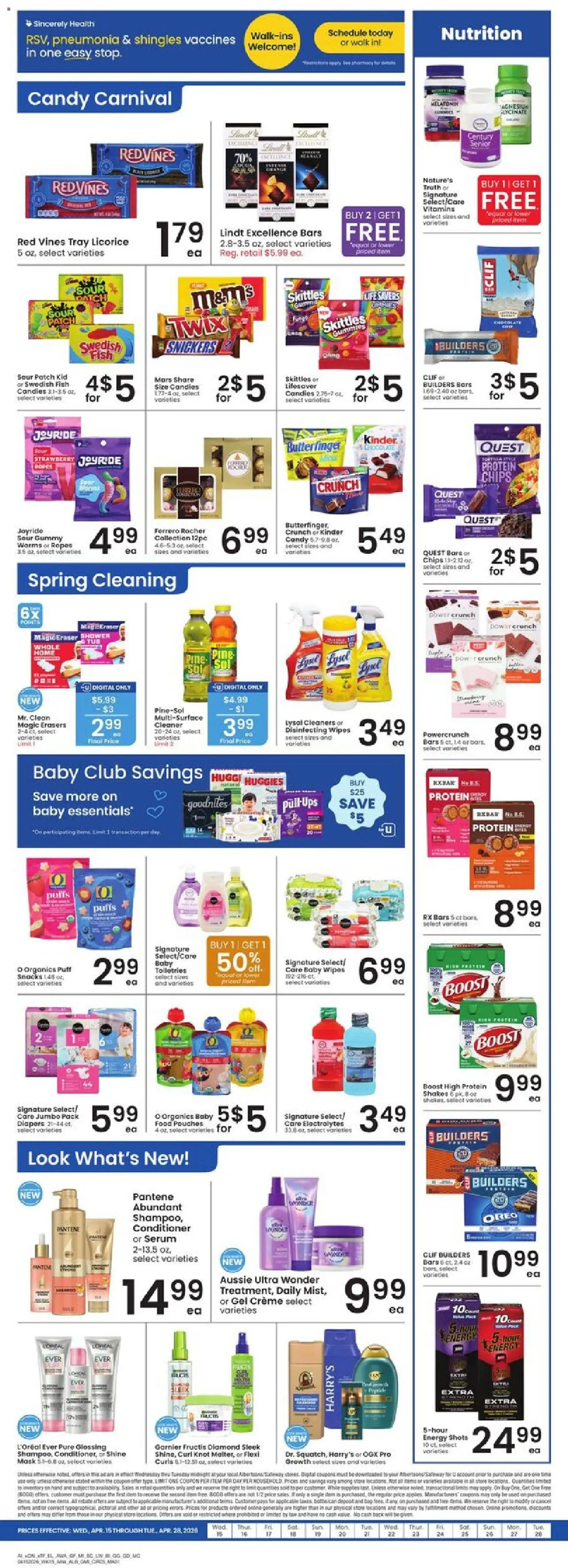 Albertsons Weekly Ad - valid from 15.04.2026 | Page: 7 | Products: Magnesium, Mask, Chocolate, Chips