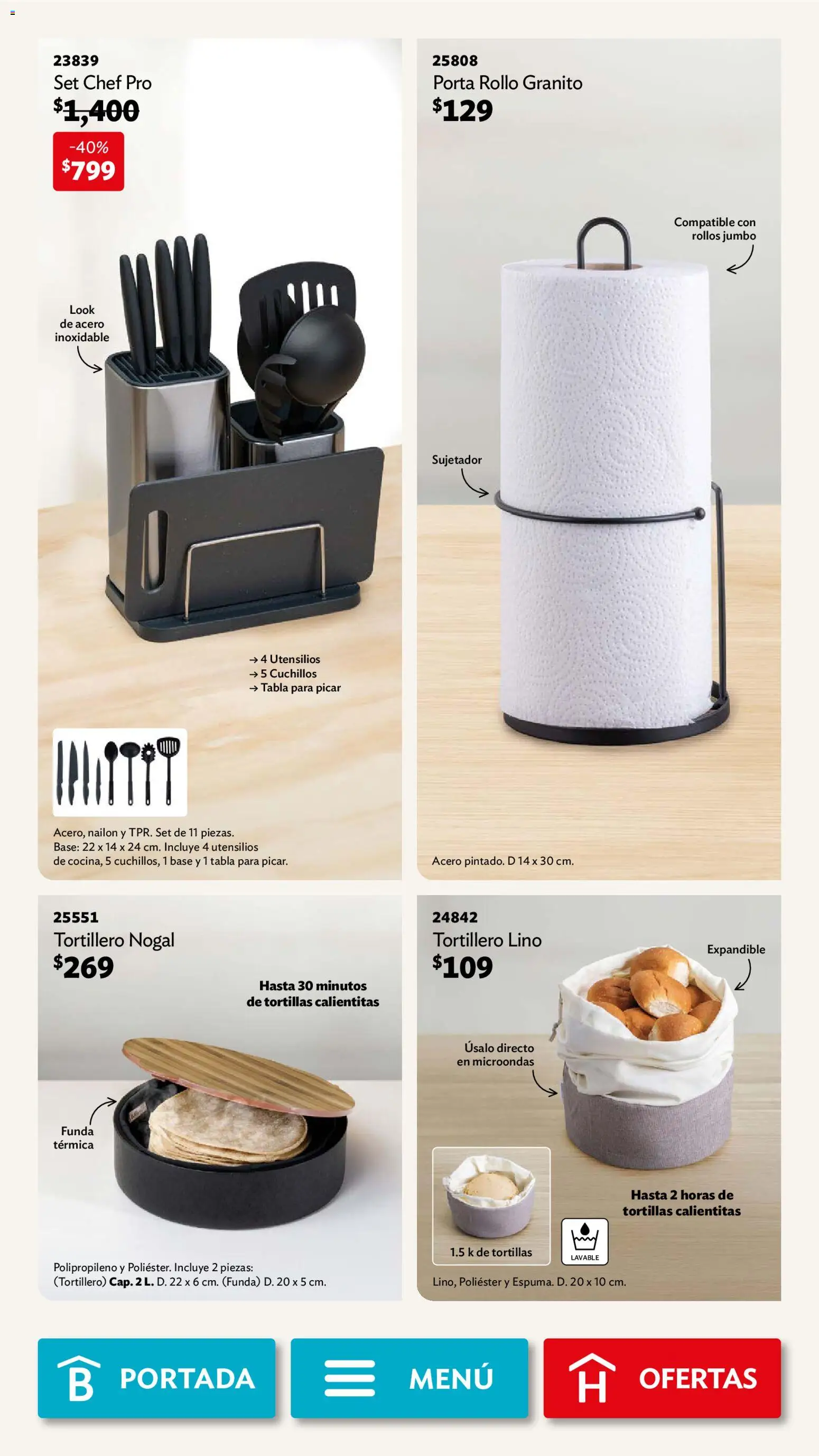 Nuevas ofertas de Betterware válidas en toda la República Mexicana desde el 01.12.2025. ¡Encuentra las mejores ofertas en Betterware campaña 12 2025! | Página: 40 | Productos: Funda, Microondas, Porta rollo