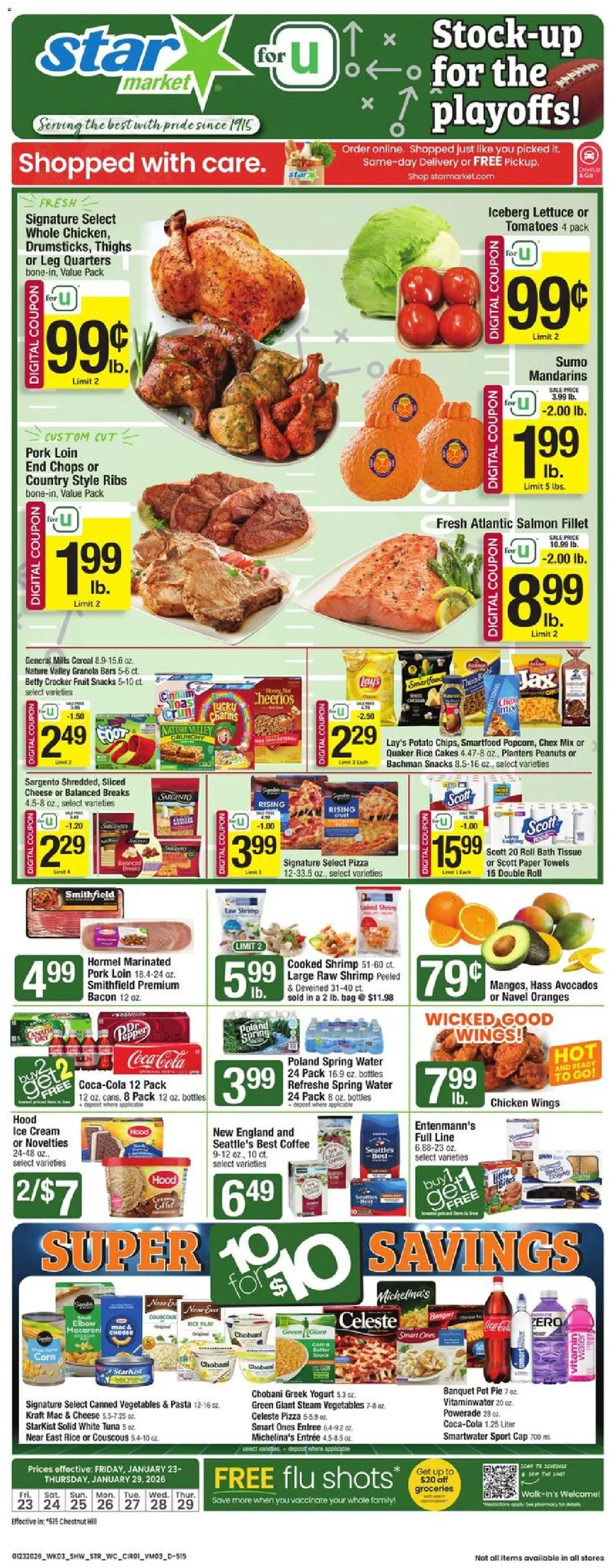 Star Market Weekly Ad - valid from 23.01.2026 | Page: 1 | Products: Cheese, Pork, Rice, Pepper
