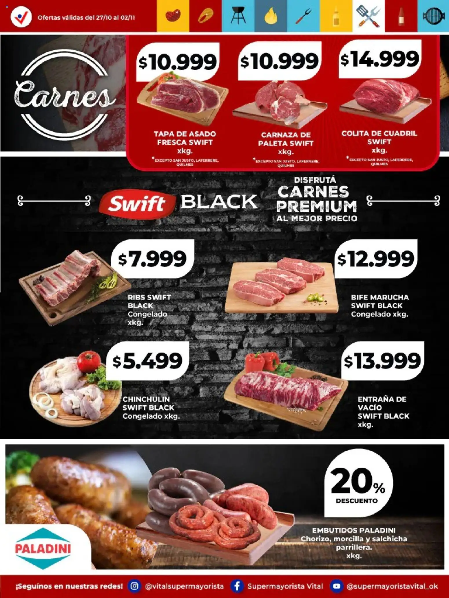 Vital - Especial de frescos - La Plata │ válido desde el 27.10.2025 | Página: 2 | Productos: Salchicha, Paleta, Morcilla