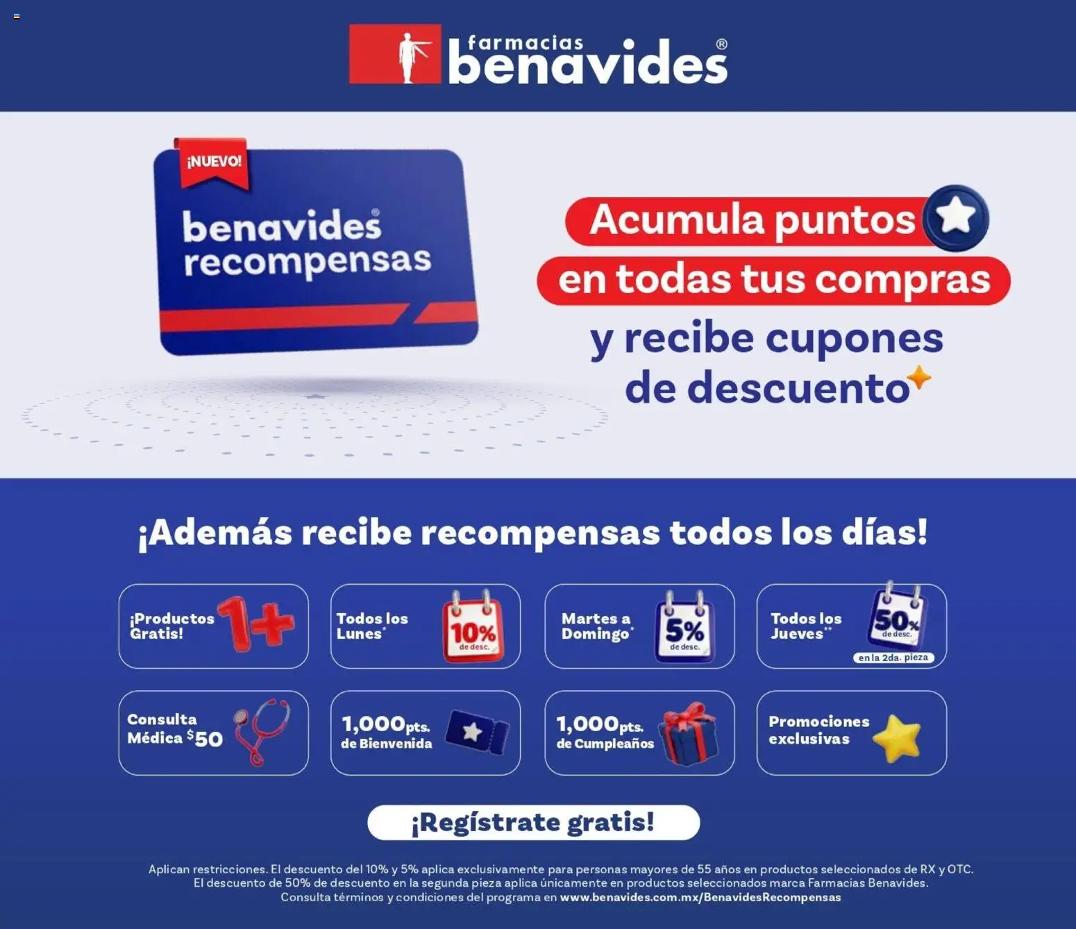 Nuevas ofertas de Farmacia Benavides válidas en toda la República Mexicana desde el 01.01.2026. ¡Encuentra las mejores ofertas en Farmacia Benavides catálogo! | Página: 23