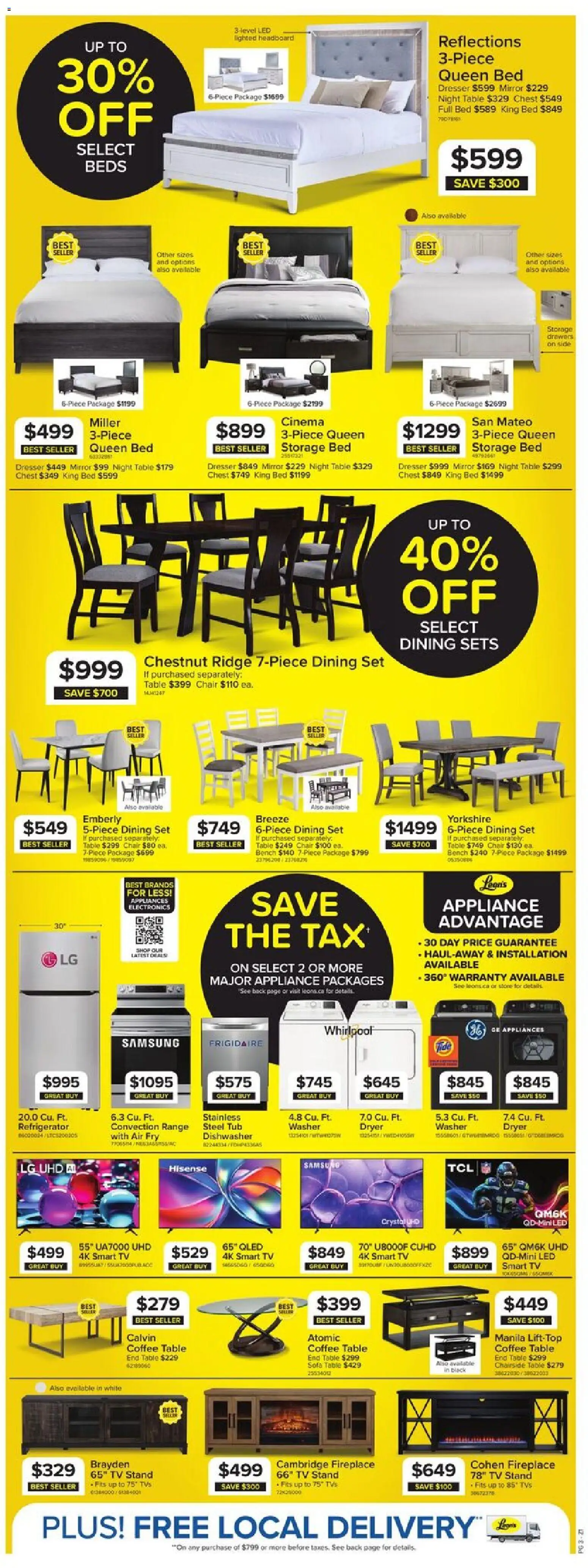 Leon's flyer valid from 09.04.2026 | Page: 3 | Products: Ridge, Table, Chair, Mirror