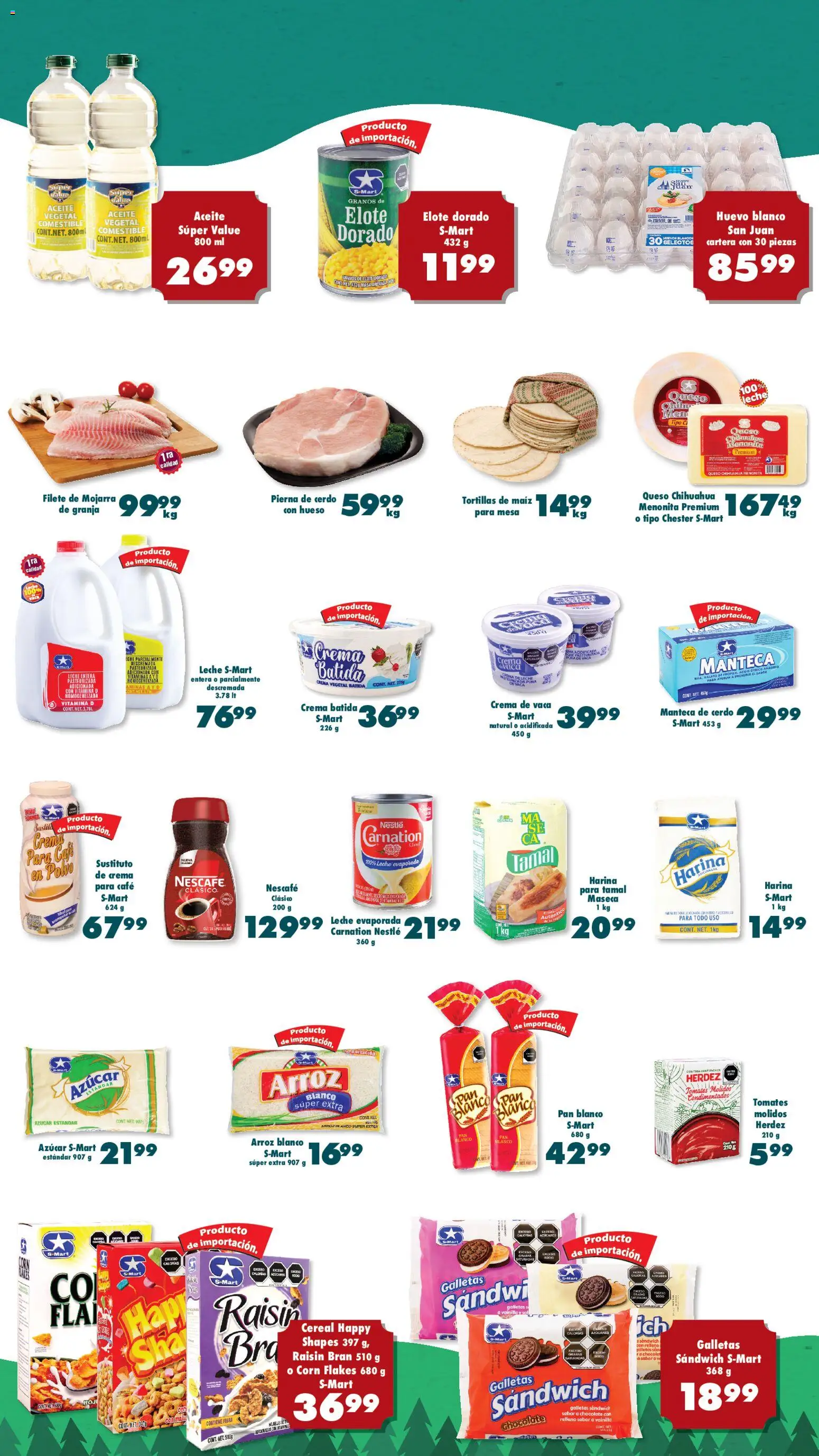 Nuevas ofertas de S-Mart válidas en toda la República Mexicana desde el 02.12.2025. ¡Encuentra las mejores ofertas en S-Mart folleto Nuevo Laredo! | Página: 2 | Productos: Crema de leche, Huevo, Arroz, Galletas