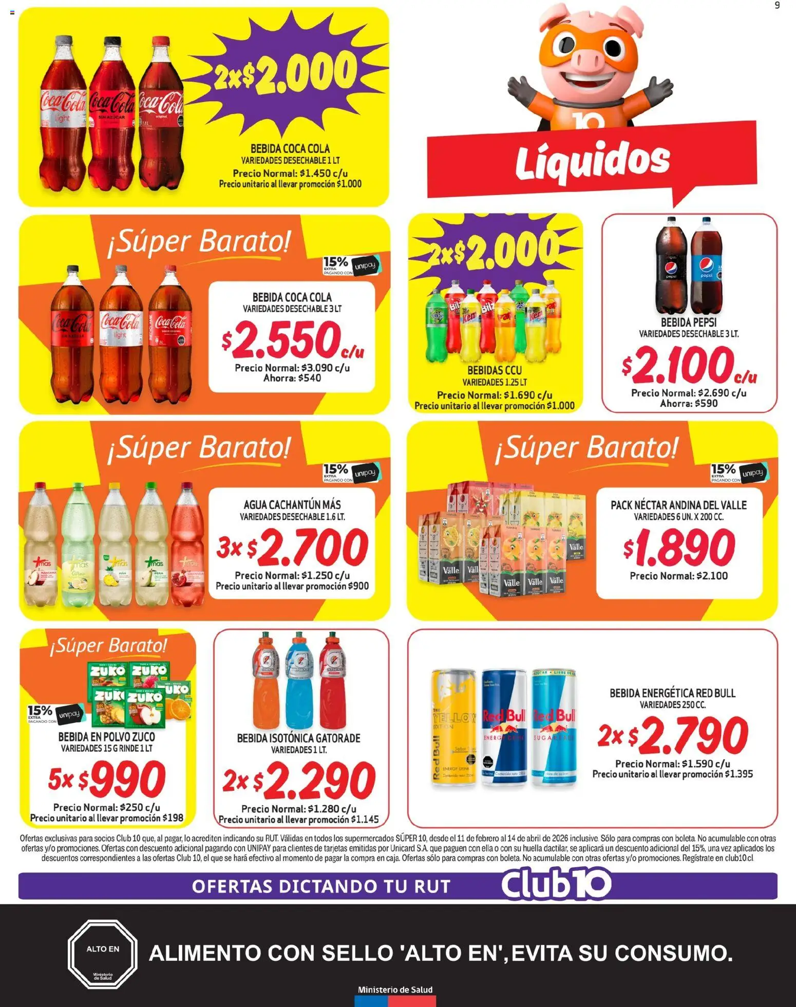 Alvi - CSúper Barato │ válido desde el 11.02.2026 | Página: 9 | Productos: Agua, Polvo, Azucar