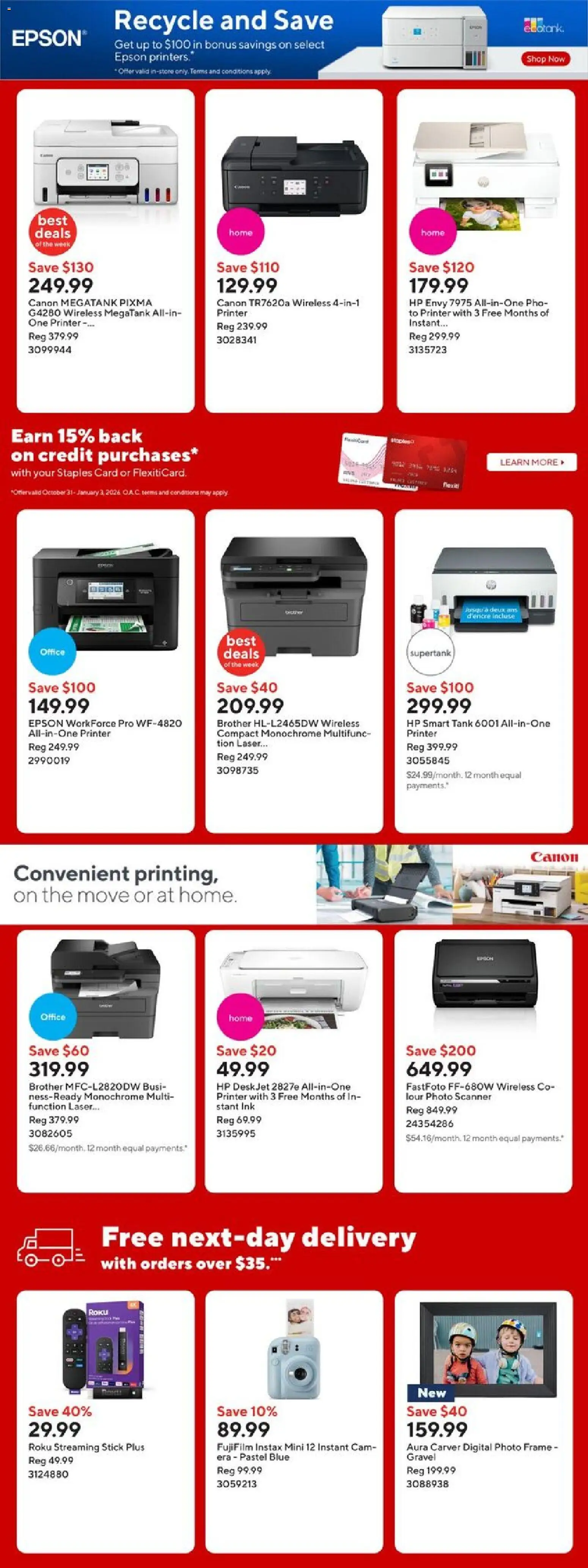 Staples flyer valid from 14.11.2025 | Page: 14 | Products: Printer