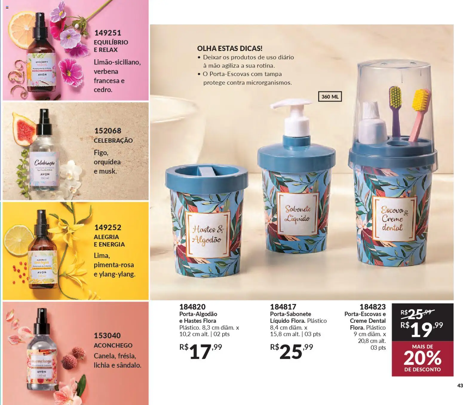 Avon Folheto - válido de 19.12.2025 | Página: 43 | Produtos: Figo, Lichia, Escova, Creme