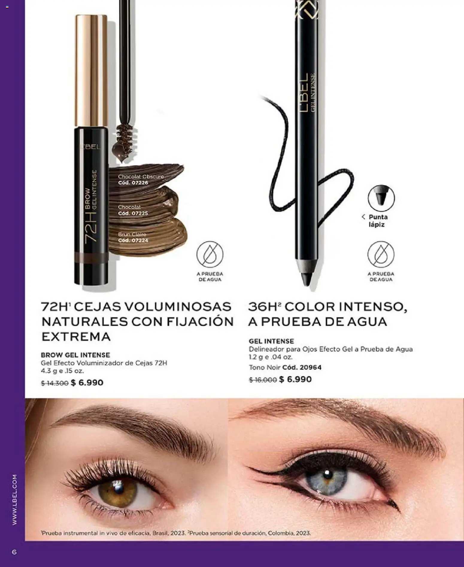 Catálogo L'Bel Campaña 1 │ válido desde el 01.01.2026 | Página: 6 | Productos: Agua, Delineador