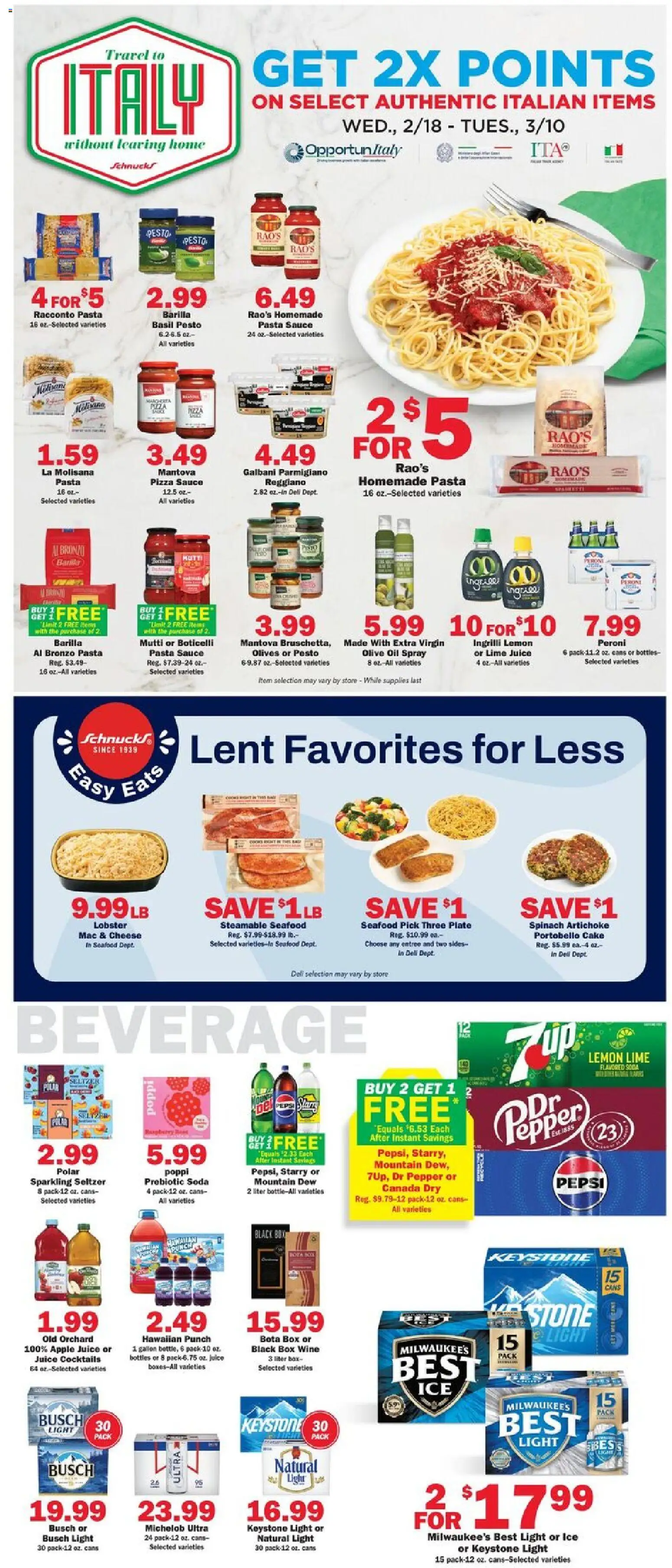 Schnucks Weekly Ad - valid from 18.02.2026 | Page: 3 | Products: Oil, Pizza, Sauce, Lemon