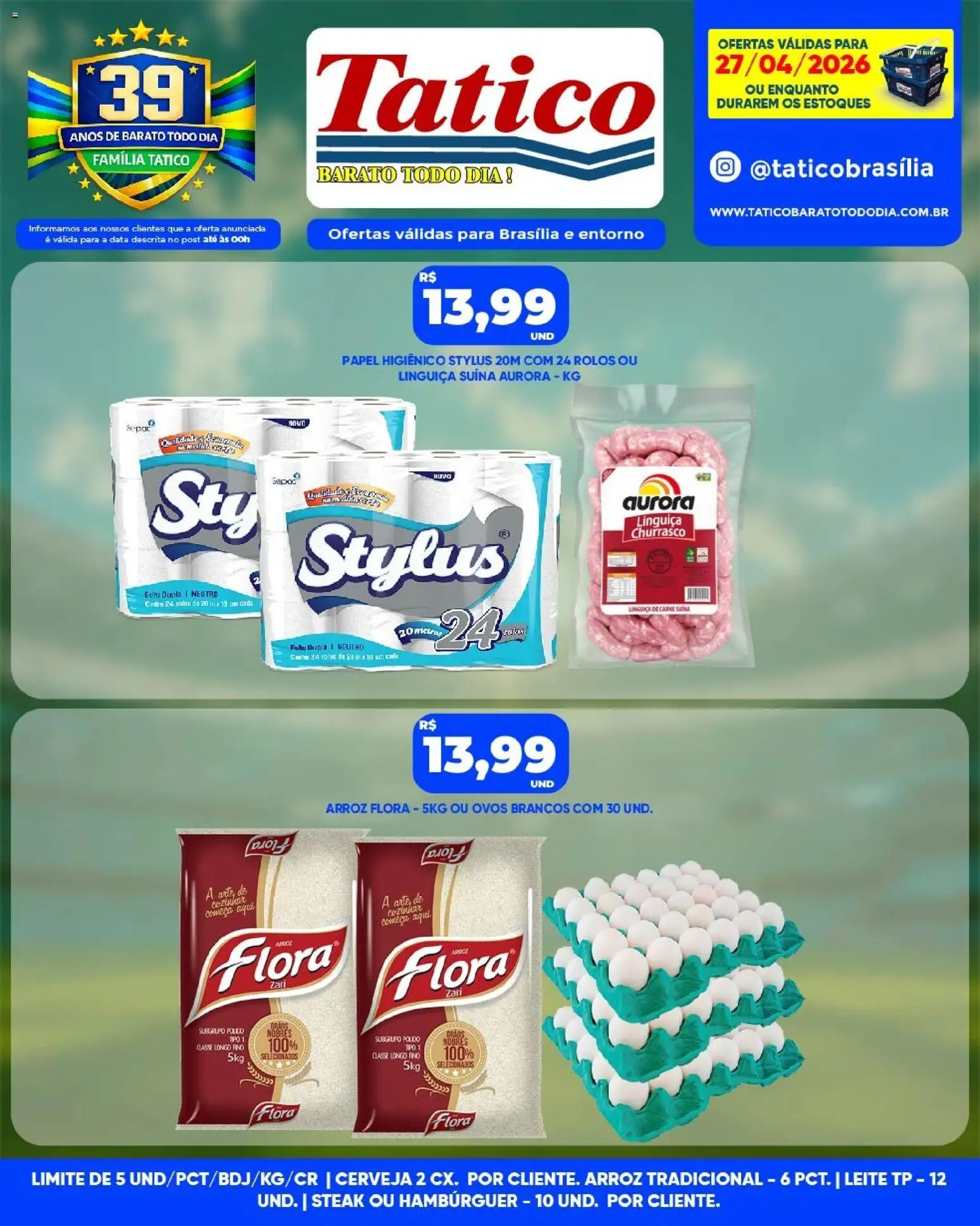 Tatico Folheto - válido de 28.04.2026 | Página: 29 | Produtos: Linguiça, Ovos, Arroz, Papel higiênico