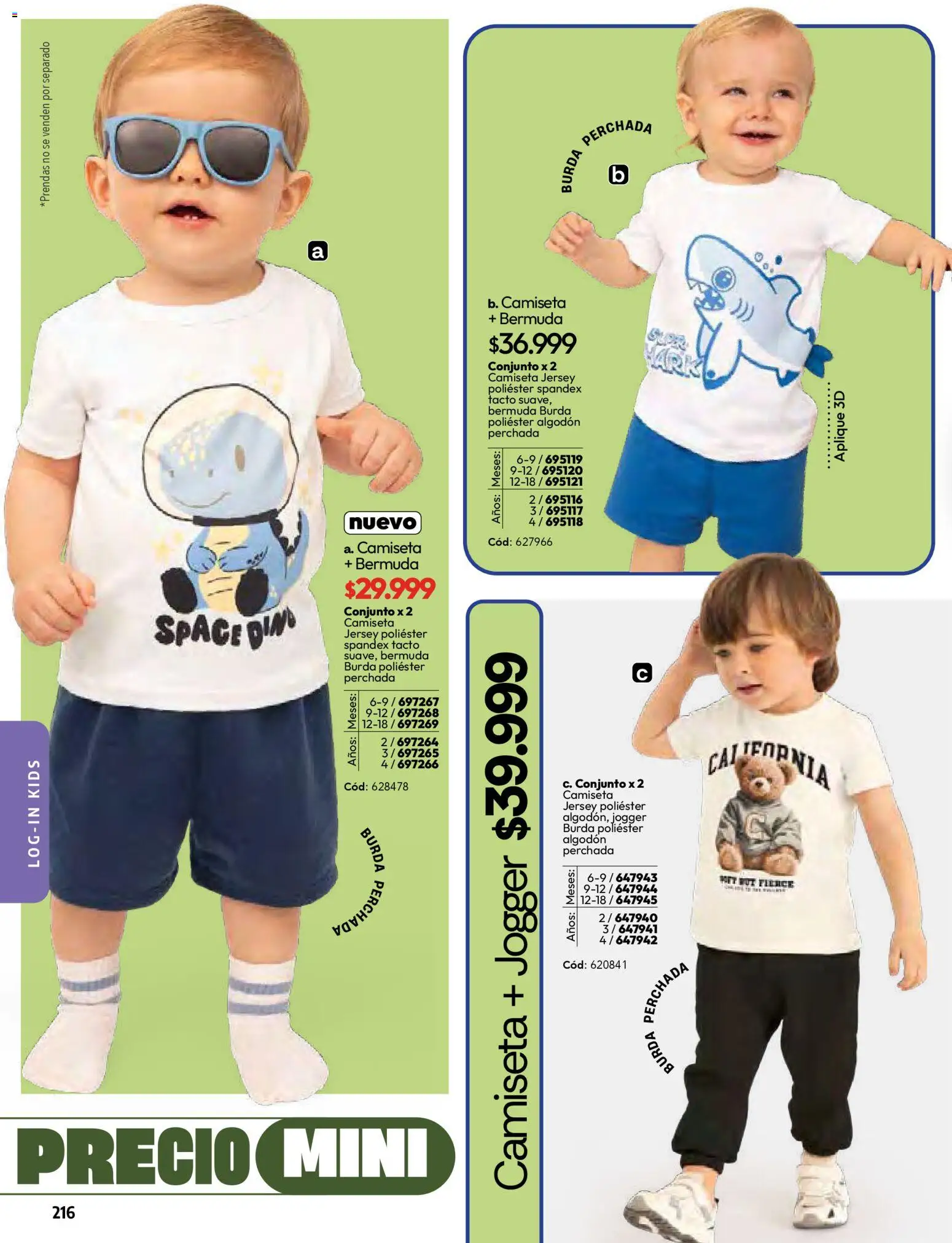 Pacifika revista - valida desde el 01.03.2026 | Página: 218 | Productos: Algodón, Bermuda, Camiseta, Conjunto