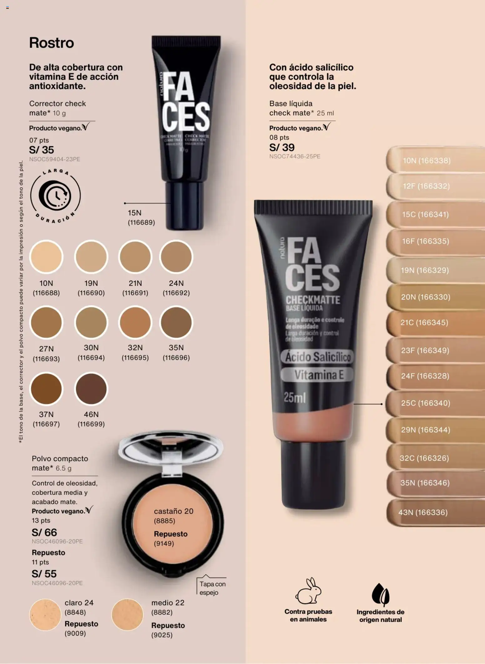 Catálogo Natura válido desde 18.02.2026 | Página: 93 | Productos: Espejo, Corrector, Polvo