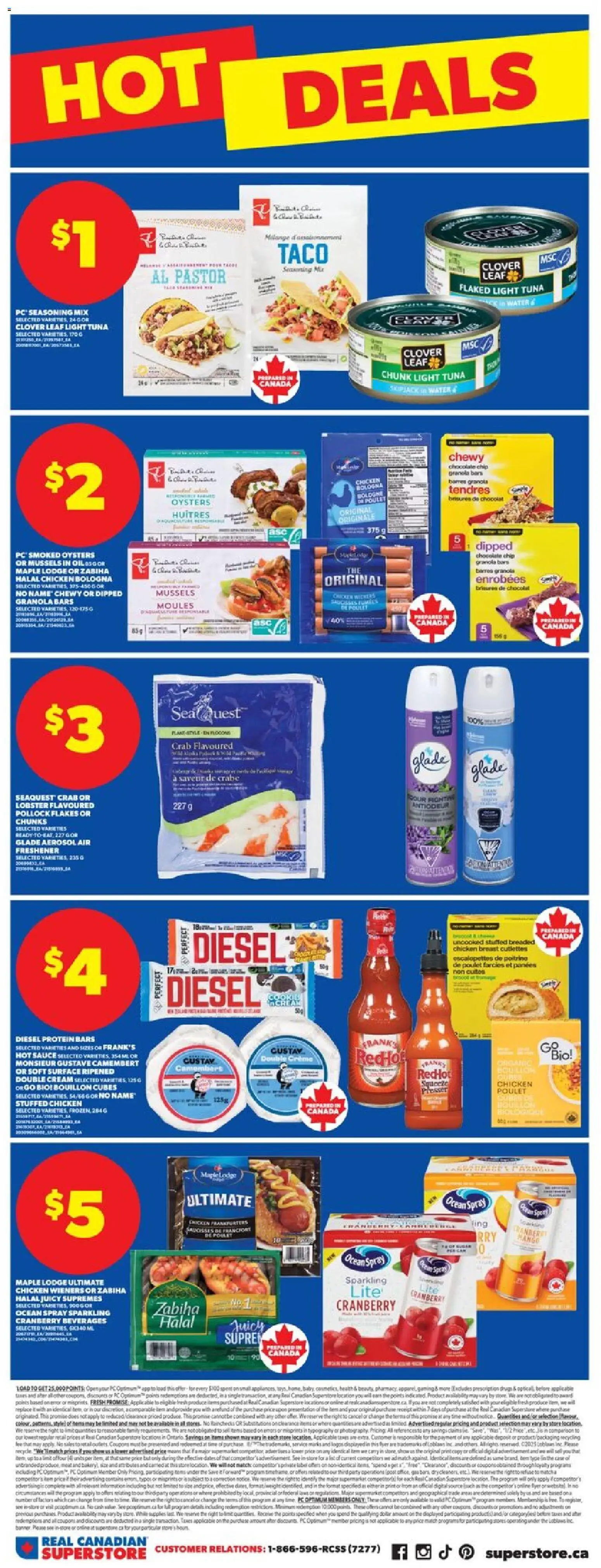 Real Canadian Superstore flyer valid from 20.11.2025 | Page: 9 | Products: Cream, Flakes, Oil, Chicken