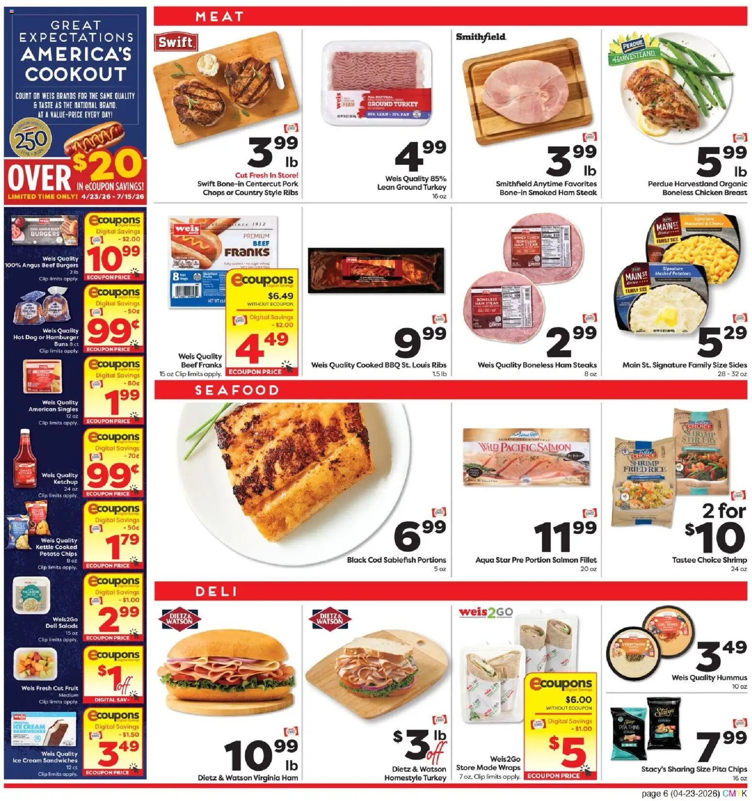 Weis Monthly Ad - valid from 23.04.2026 | Page: 6 | Products: Chips, Ice cream, Potatoes, Kettle