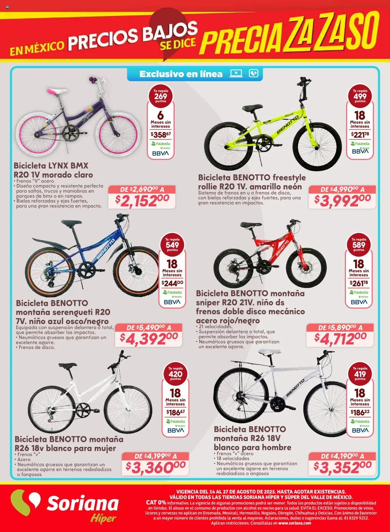 Nuevas ofertas de Soriana válidas en toda la República Mexicana desde el 14.08.2025. ¡Encuentra las mejores ofertas en Soriana - Preciazazaso Híper: Valle de México! | Página: 55 | Productos: Neumáticos, Disco, Té