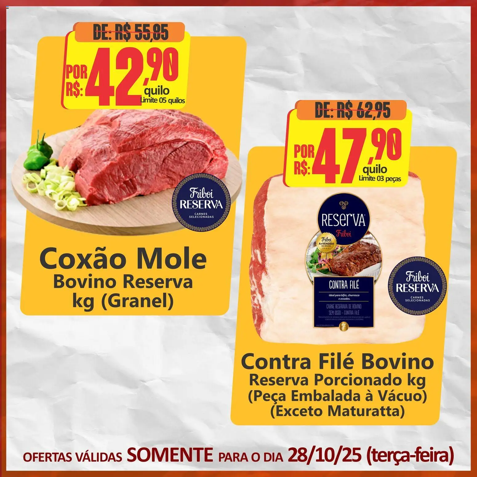Big Supermercados Folheto - válido de 28.10.2025 | Página: 2 | Produtos: Contra filé, Carne