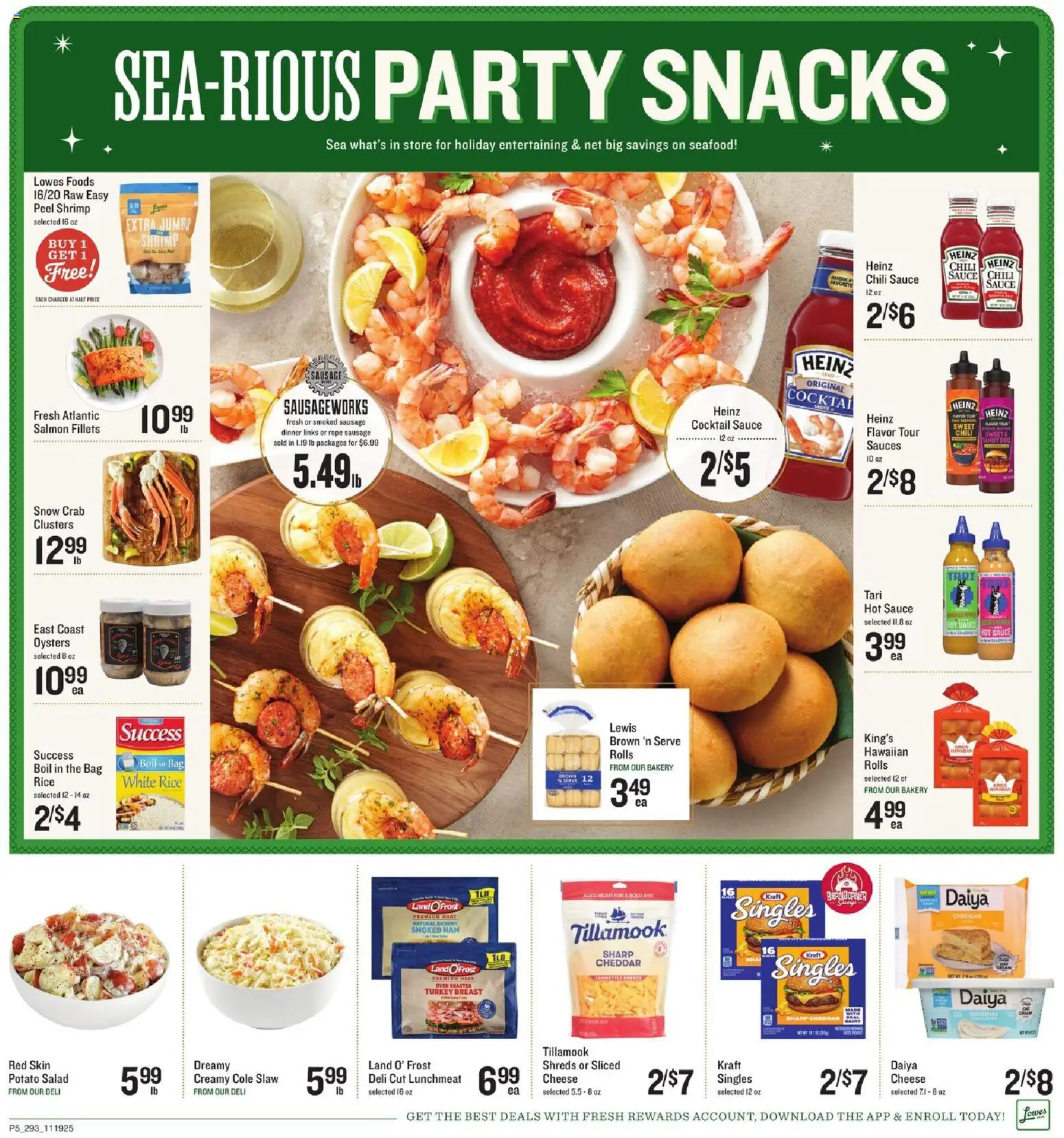 Lowes Foods Weekly Ad - SC - valid from 19.11.2025 | Page: 5 | Products: Bakery, Salad, Sausage, Oven