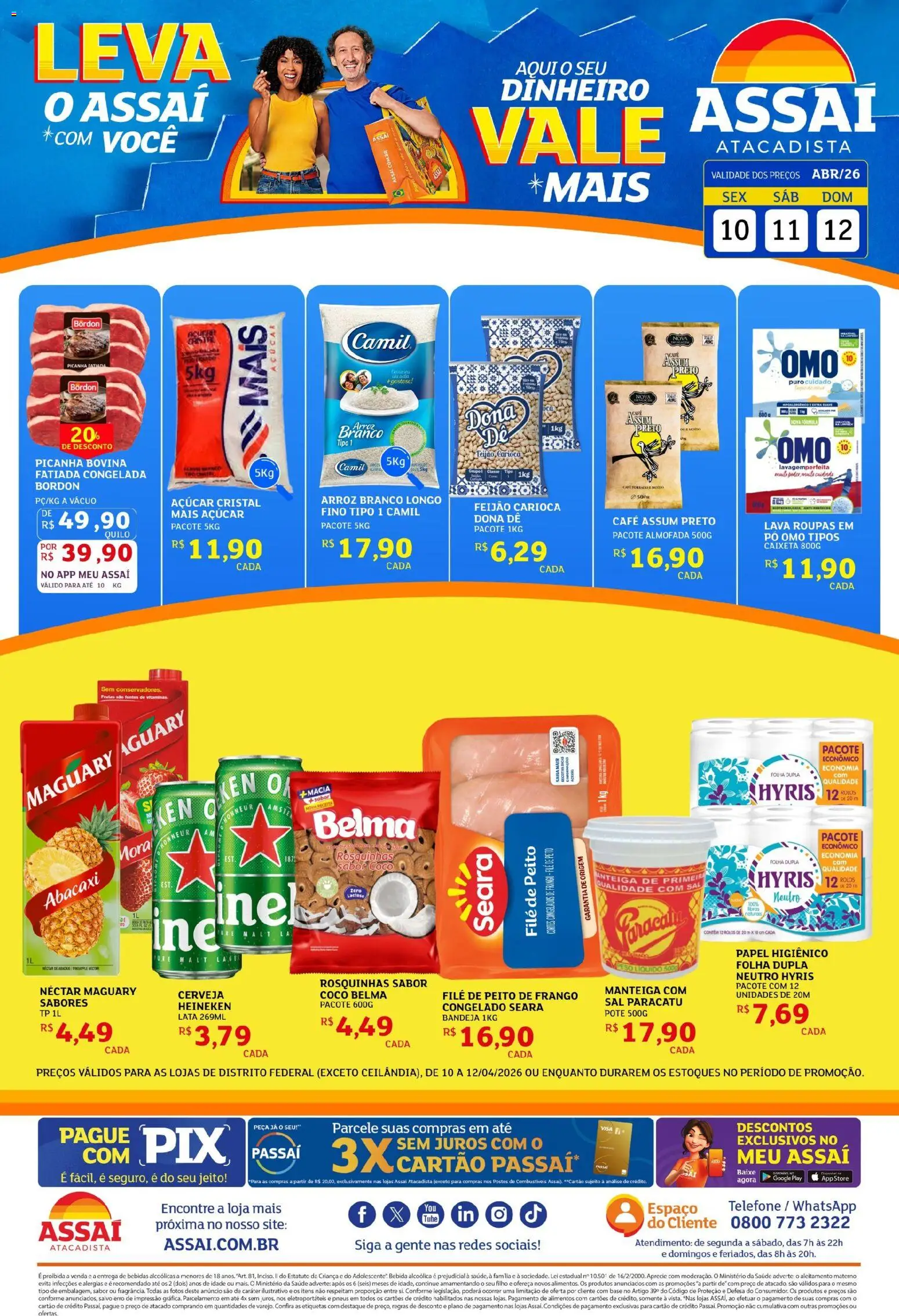 Assaí Atacadista Folheto - válido de 10.04.2026 | Página: 1 | Produtos: Coco, Café, Roupas, Açúcar