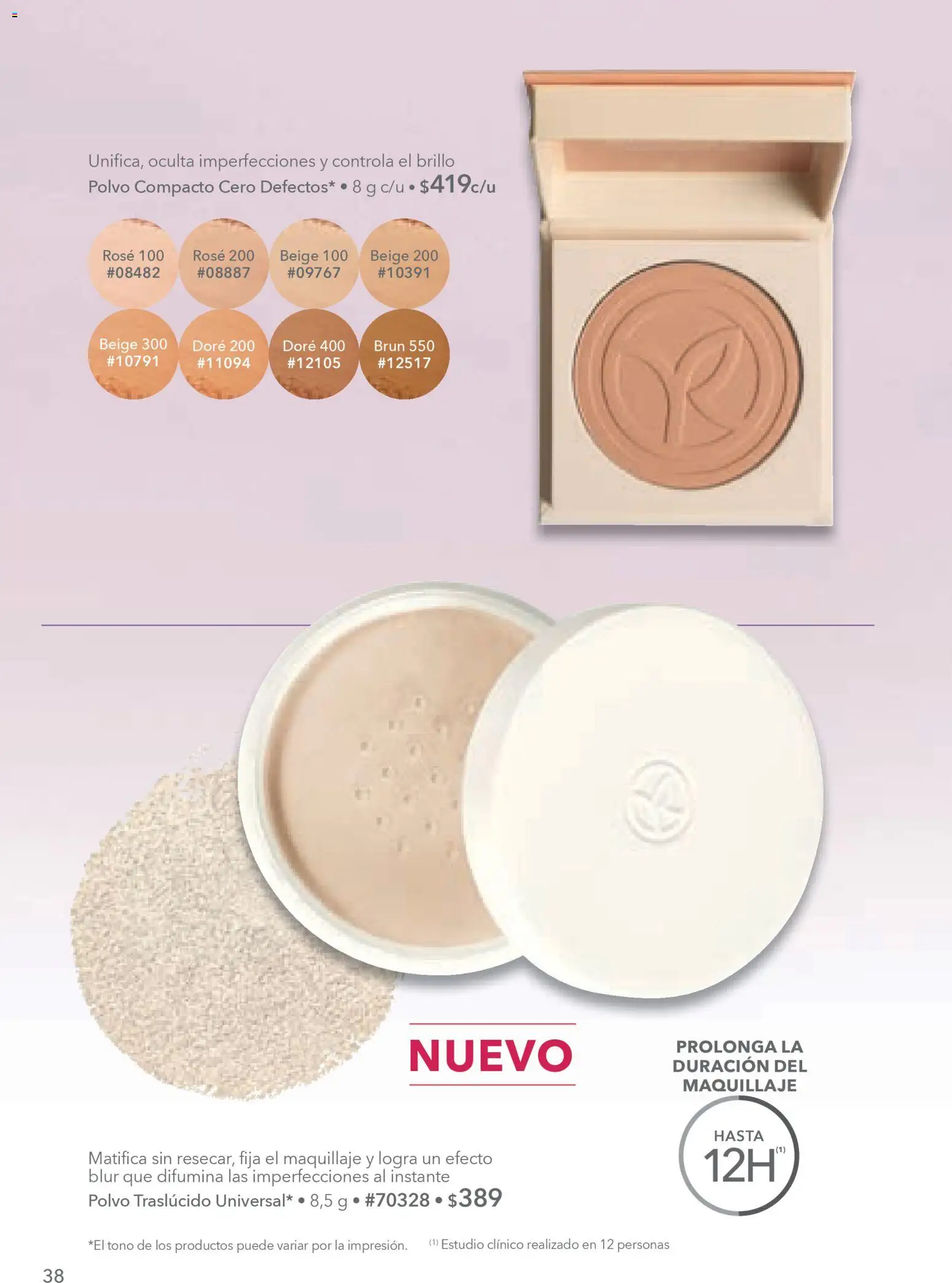 Nuevas ofertas de Yves Rocher válidas en toda la República Mexicana desde el 24.03.2026. ¡Encuentra las mejores ofertas en Yves Rocher campaña 5 2026! | Página: 38 | Productos: Brillo, Polvo compacto, Maquillaje, Polvo