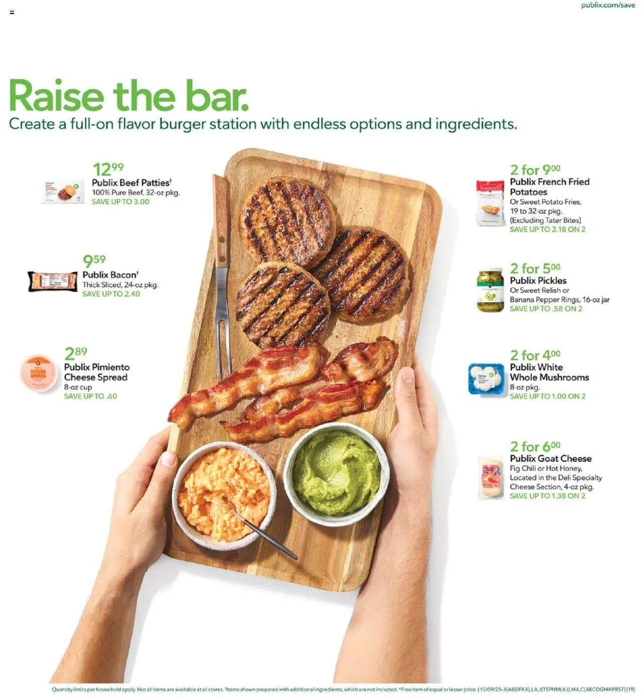 Publix Leaflet - valid from 08.10.2025 | Page: 19 | Products: Mushrooms, Cheese, Beef, Pepper
