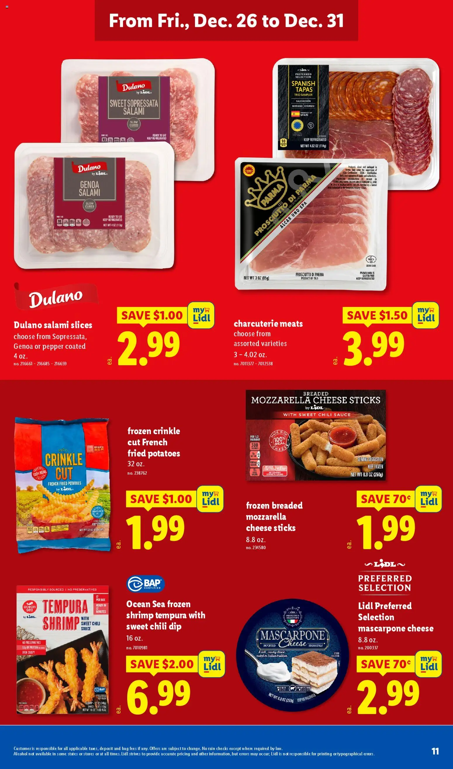 Lidl Weekly Ad - valid from 26.12.2025 | Page: 11 | Products: Ham, Pepper, Bag, Oven