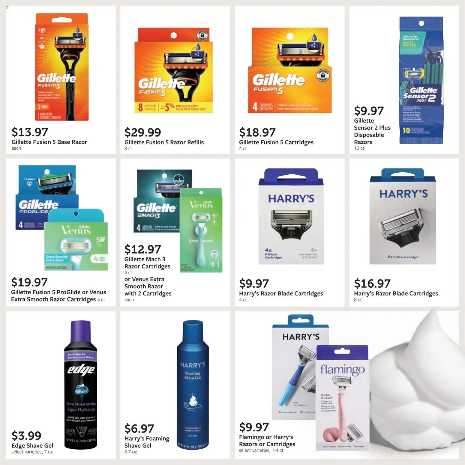 Fareway Monthly Ad - valid from 30.03.2026 | Page: 36 | Products: Fusion, Razor Blade, Shave Gel, Sensor