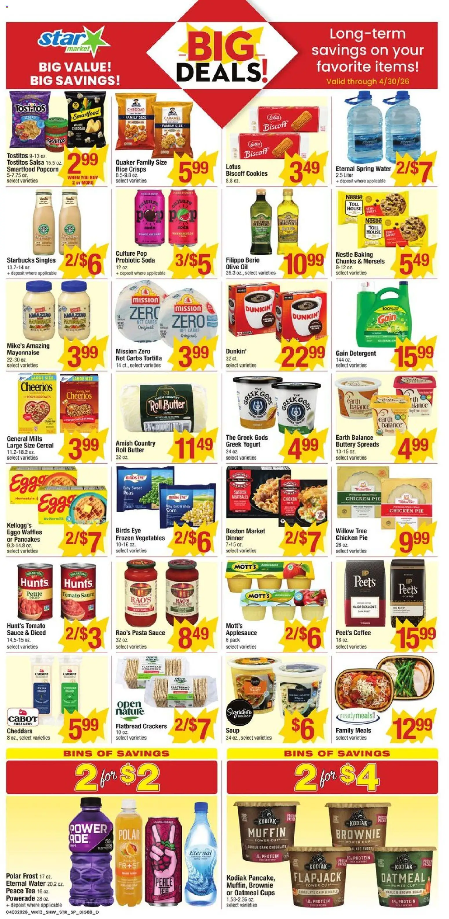 Star Market Weekly Ad - valid from 03.04.2026 | Page: 8 | Products: Detergent, Cookies, Water, Muffin
