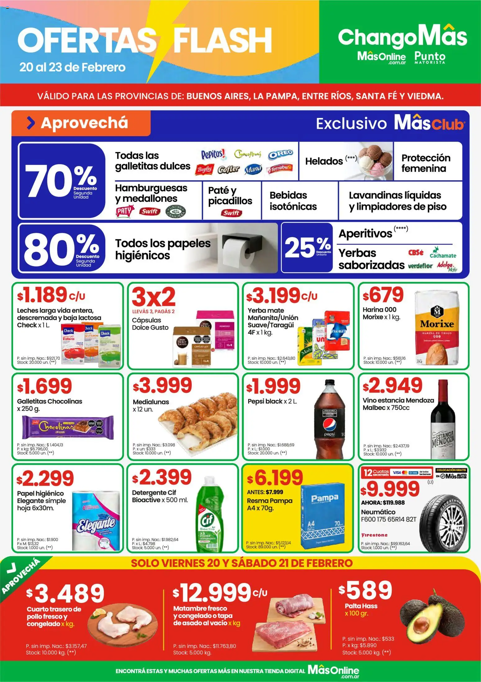 Punto Mayorista - Mega flash  │ válido desde el 20.02.2026 | Página: 1 | Productos: Pollo, Yerba, Detergente, Paté