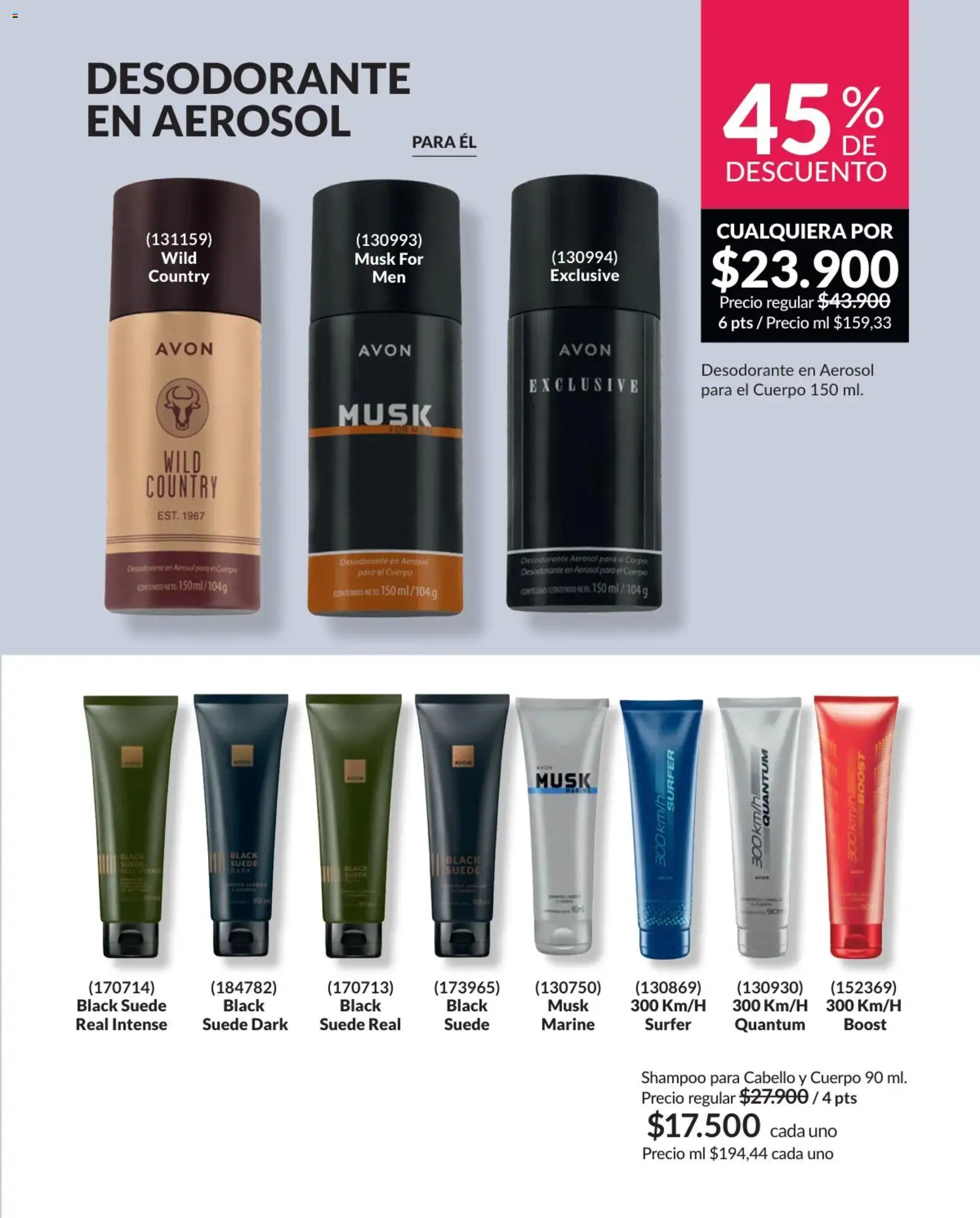 Avon revista - valida desde el 01.02.2026 | Página: 149 | Productos: Shampoo, Desodorante