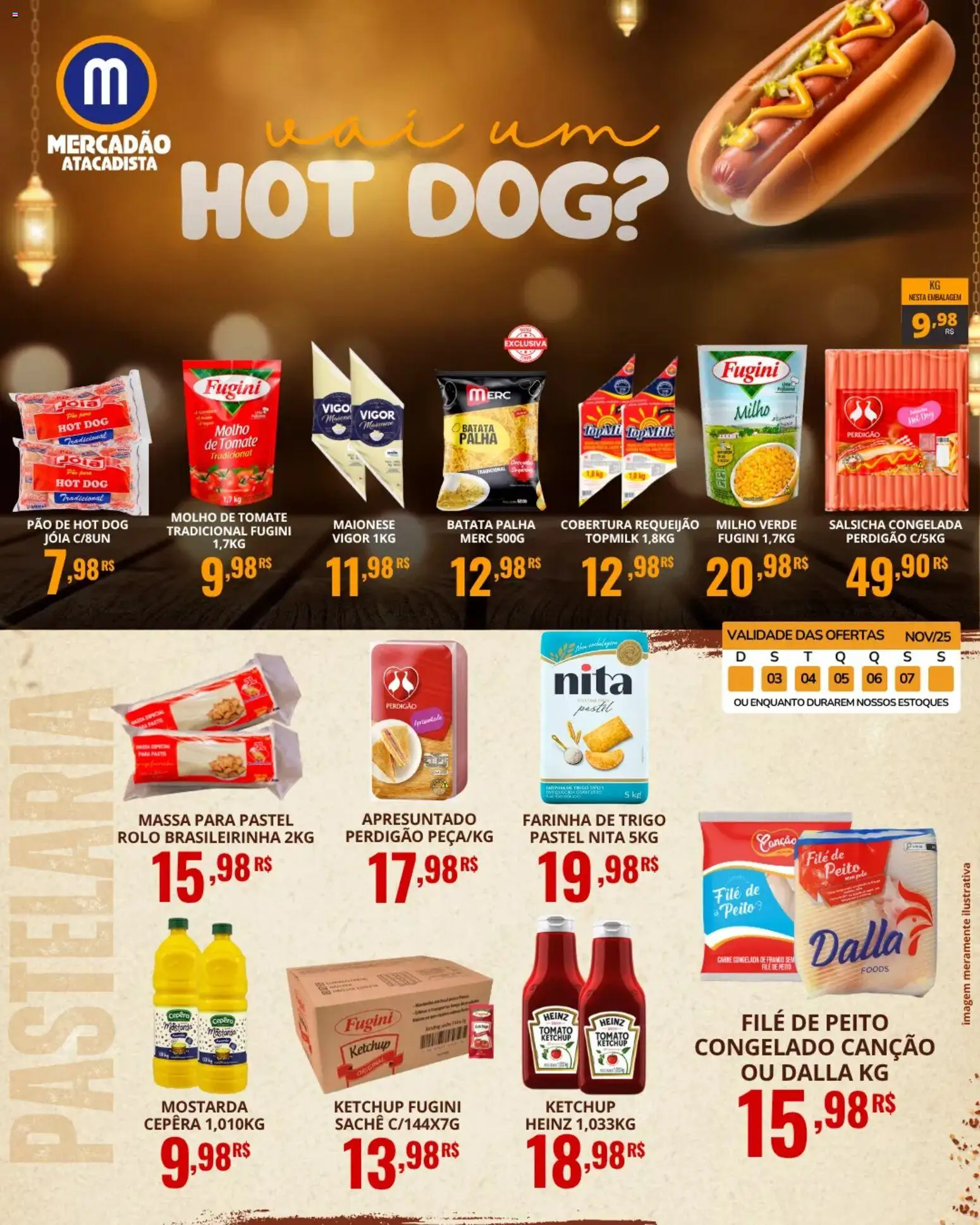 Mercadão Atacadista Folheto - válido de 03.11.2025 | Página: 3 | Produtos: Milho verde, Farinha de trigo, Batata, Maionese
