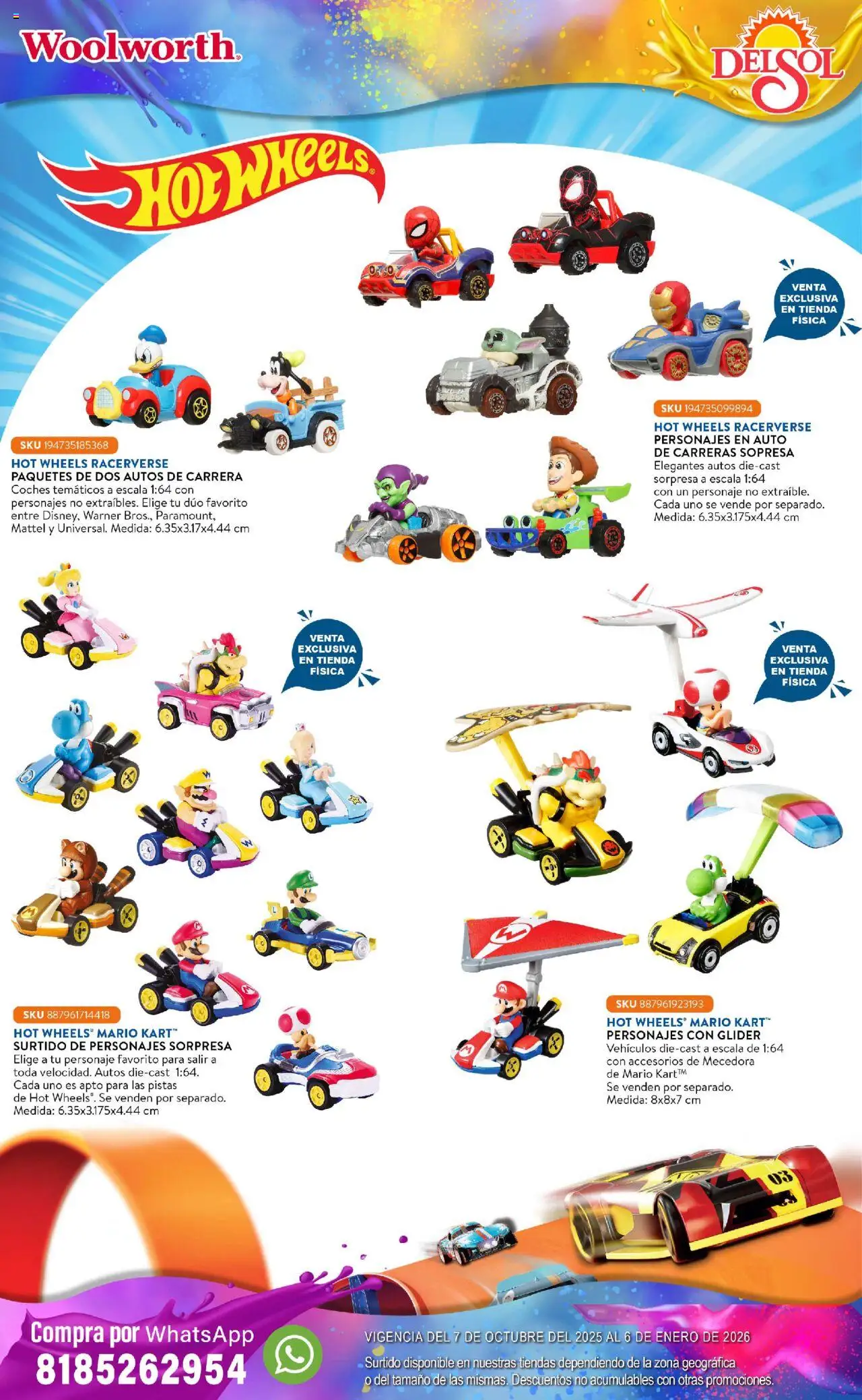 Nuevas ofertas de Del Sol y Woolworth válidas en toda la República Mexicana desde el 07.10.2025. ¡Encuentra las mejores ofertas en Del Sol y Woolworth - Catálogo Castillo Del Juguete! | Página: 161