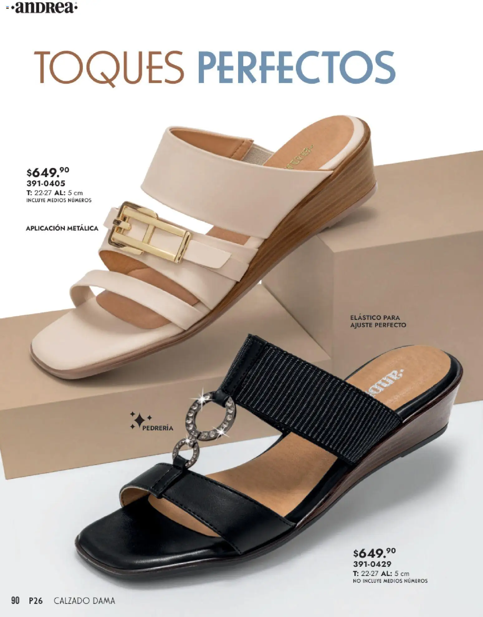 Nuevas ofertas de Andrea válidas en toda la República Mexicana desde el 25.01.2026. ¡Encuentra las mejores ofertas en Andrea catálogo Calzado Dama! | Página: 90