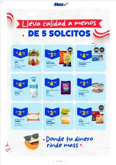 Catálogo Mass válido desde 14.07.2025 | Página: 4 | Productos: Detergente, Mantequilla, Yogurt, Chocolate